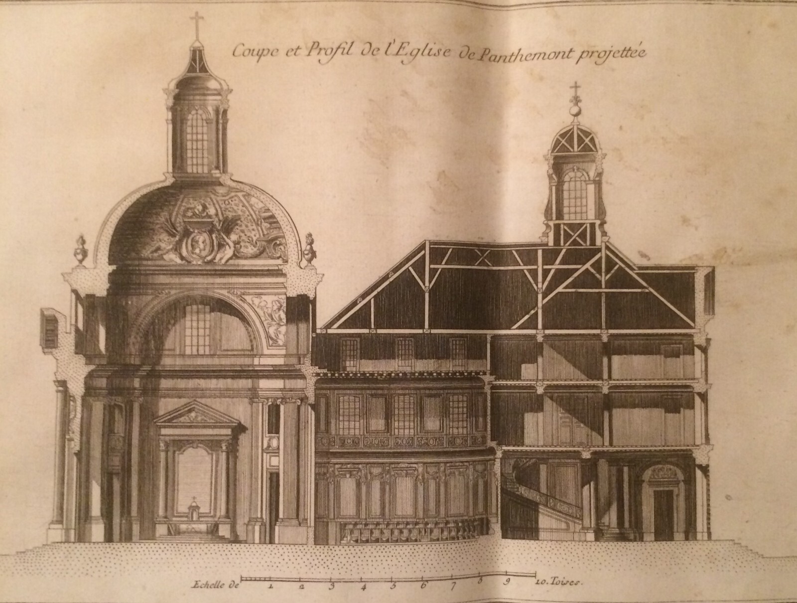 Arte, Architettura, Antiche Prospettive Dell'Abbazia Di Panthemont, Guidotti, Sei Fogli