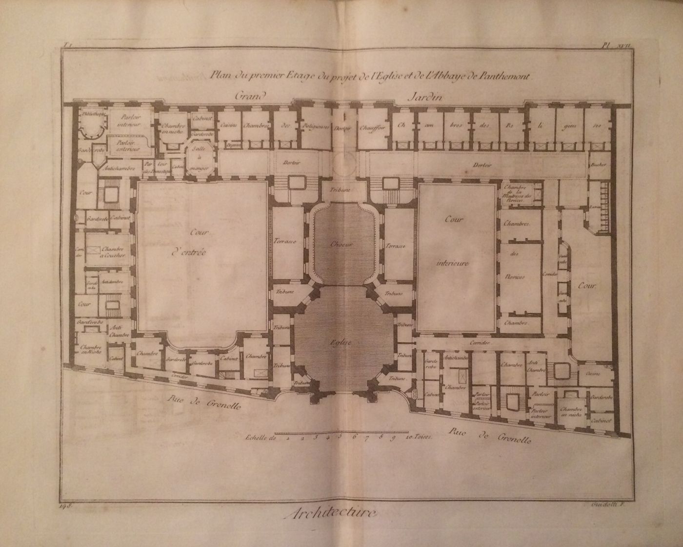 Arte, Architettura, Antiche Prospettive Dell'Abbazia Di Panthemont, Guidotti, Sei Fogli