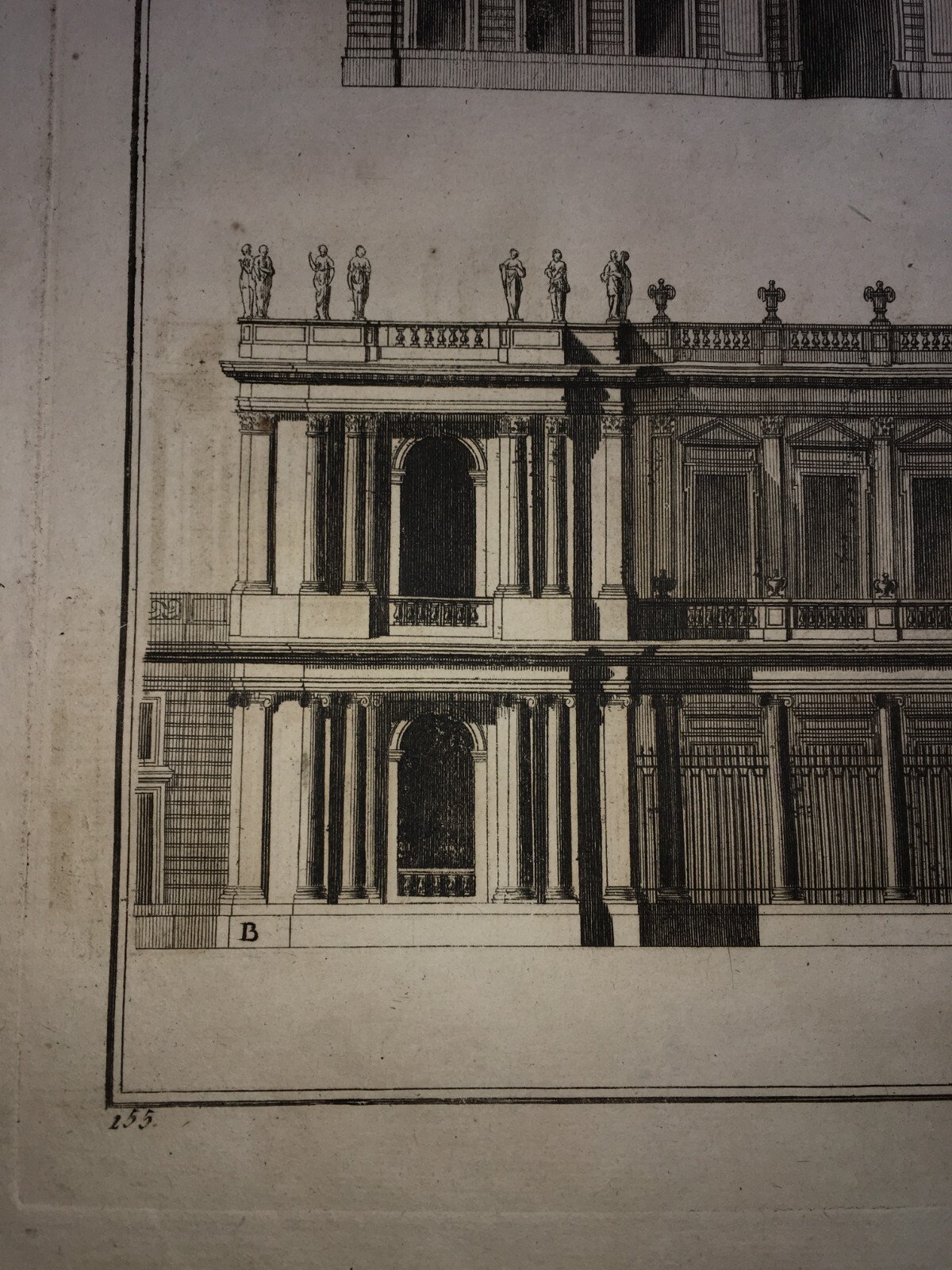 Architettura: Antica Prospettiva Di Un Grand Hotel Di Jacques Francois Blondel, Incisione Guidotti