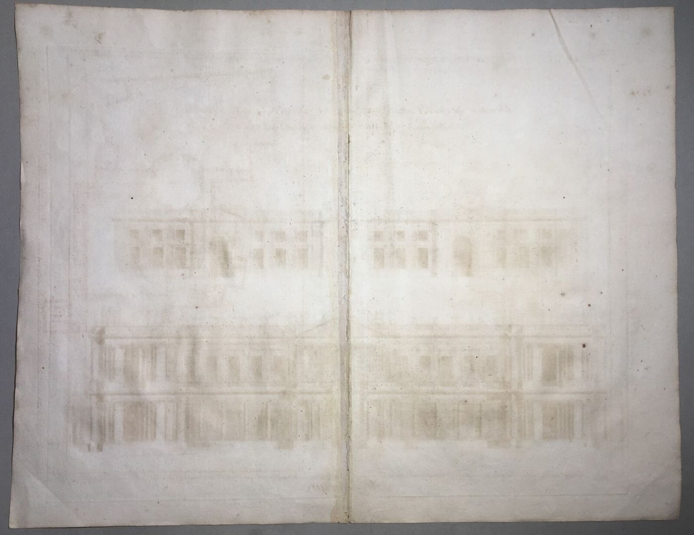 Architettura: Antica Prospettiva Di Un Grand Hotel Di Jacques Francois Blondel, Incisione Guidotti