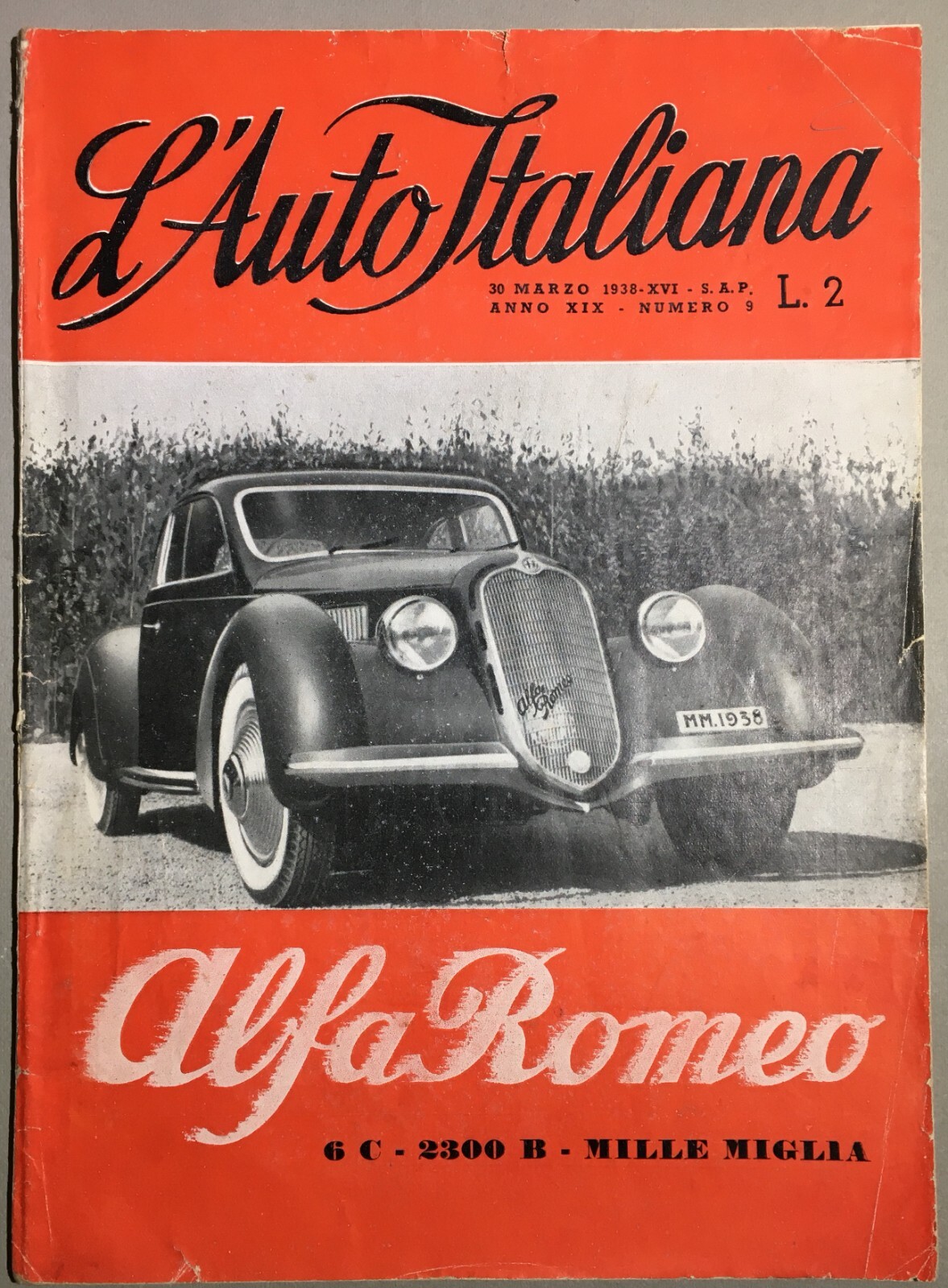 L'Auto Italiana Marzo 1938: Mille Miglia, Alfa Romeo E Pinin Farina