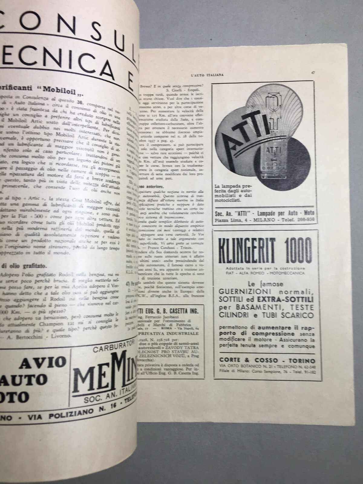 L'Auto Italiana Marzo 1938: Mille Miglia, Alfa Romeo E Pinin Farina