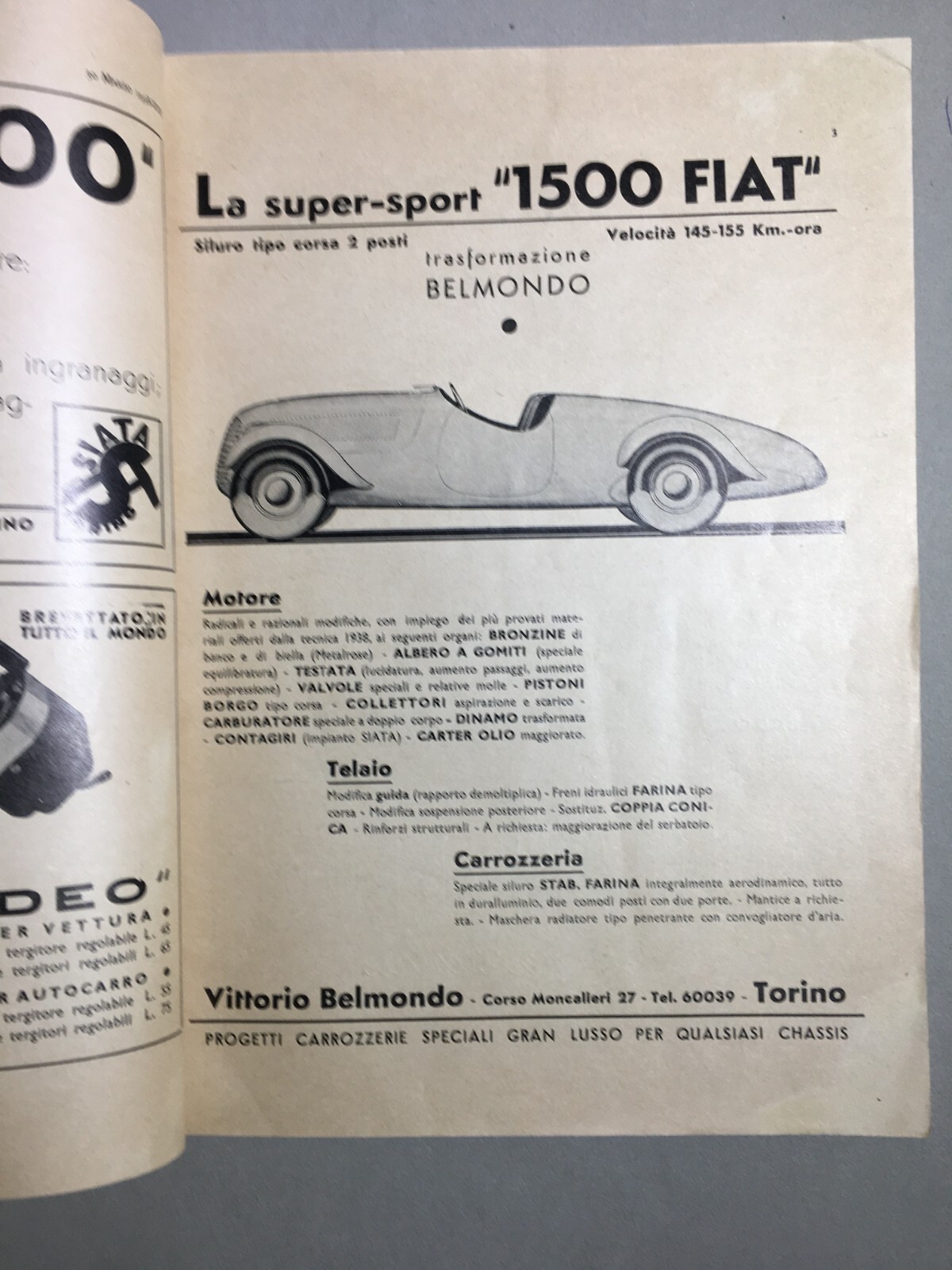 L'Auto Italiana Marzo 1938: Mille Miglia, Alfa Romeo E Pinin Farina