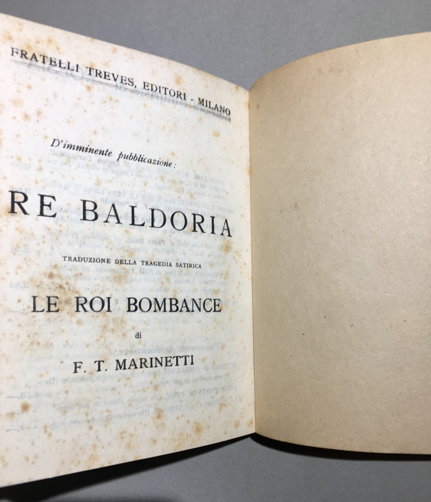 Aldo Palazzeschi, L'Incendiario. Edizioni Futuriste Di "Poesia", 1910