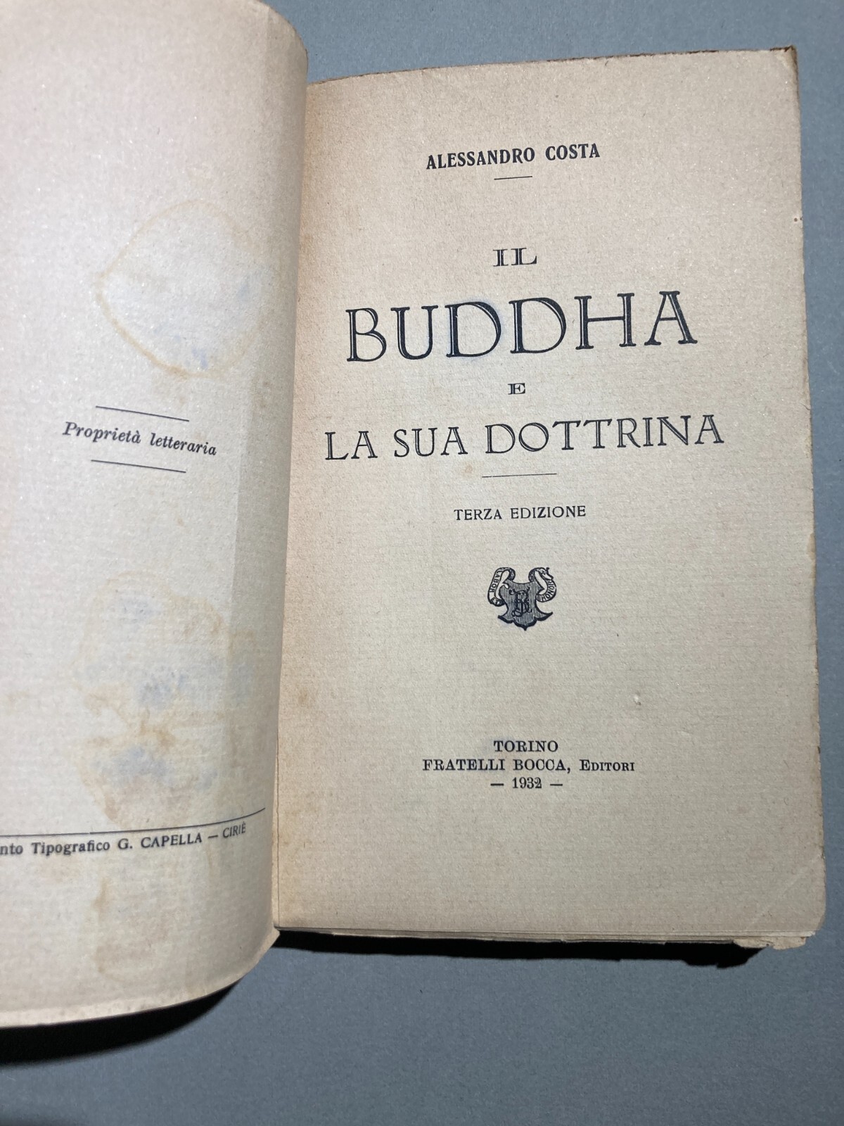 Il Buddha E La Sua Dottrina   Alessandro Costa   Edizione Bocca