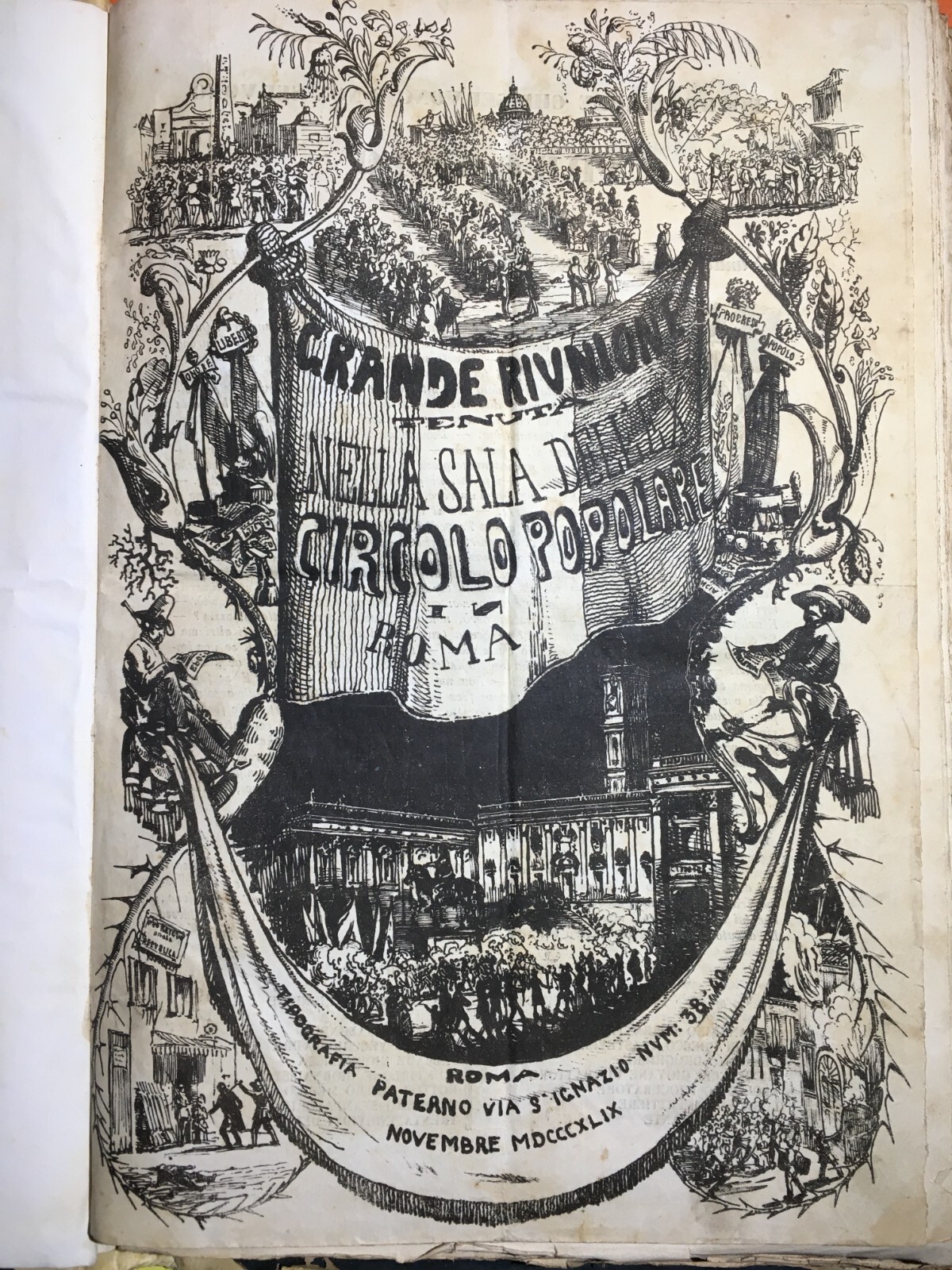 Politica Satira Risorgimentale: Illustrazioni Satiriche Della Repubblica Romana