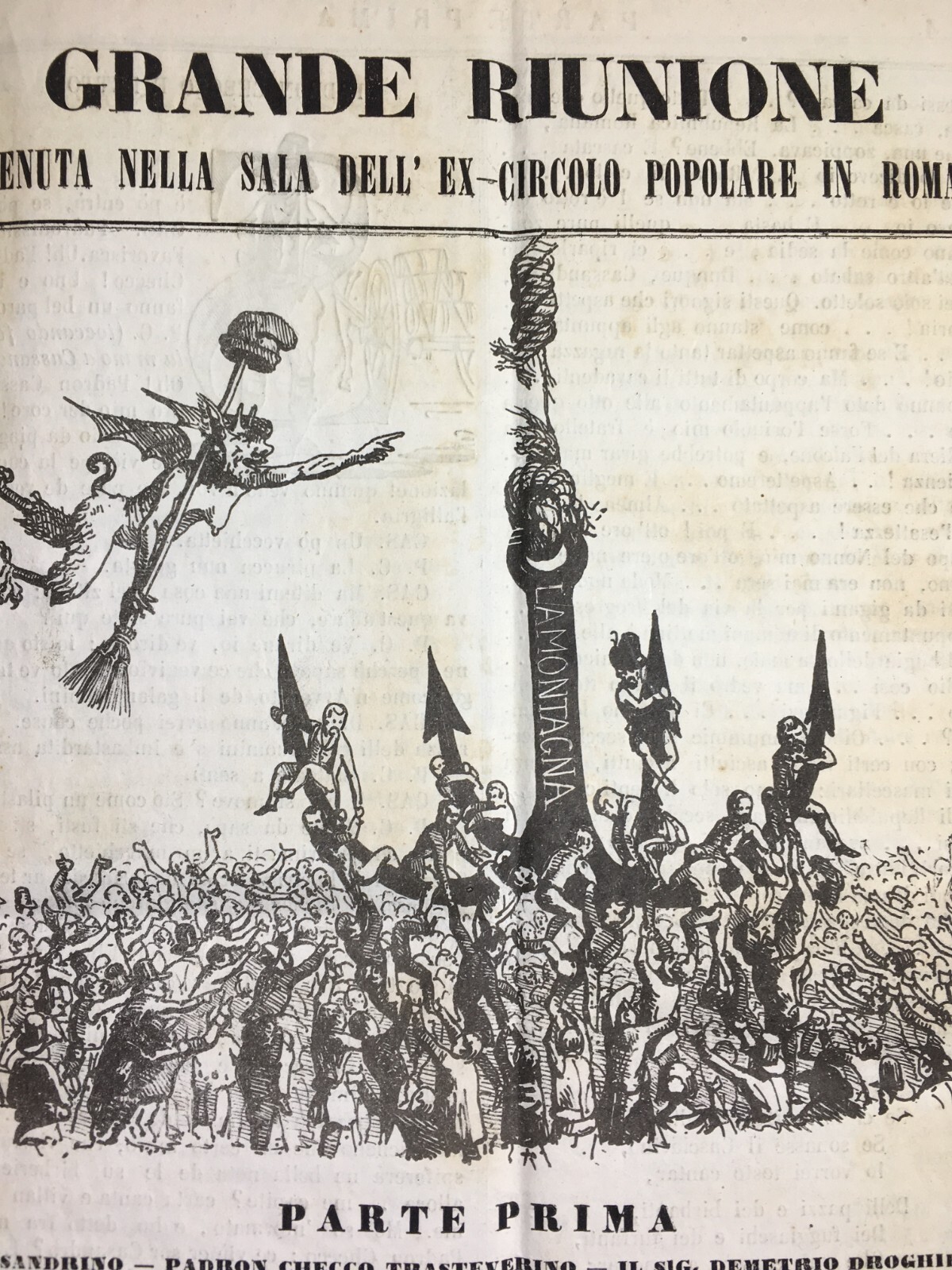 Politica Satira Risorgimentale: Illustrazioni Satiriche Della Repubblica Romana