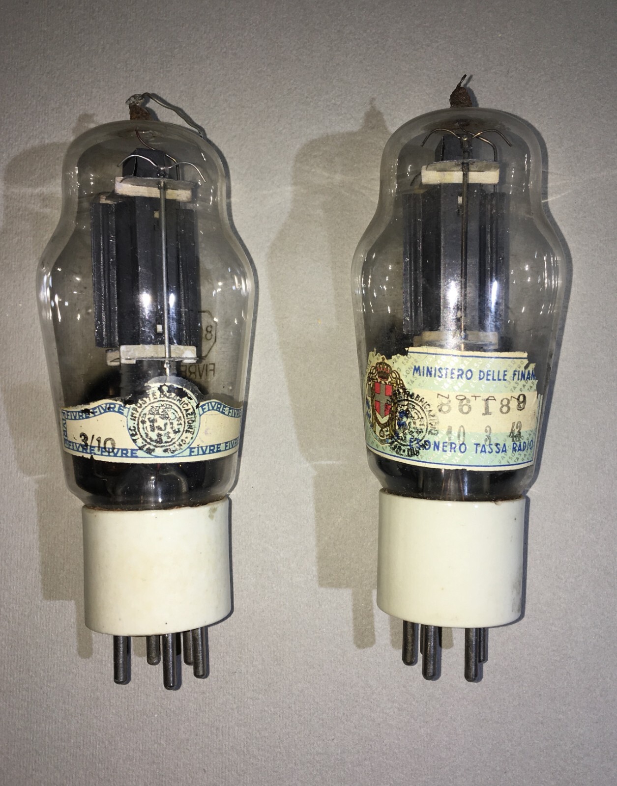 Elettrotecnica, Elettronica, Tubi Elettronici, Valvole d'Epoca Fivre 807