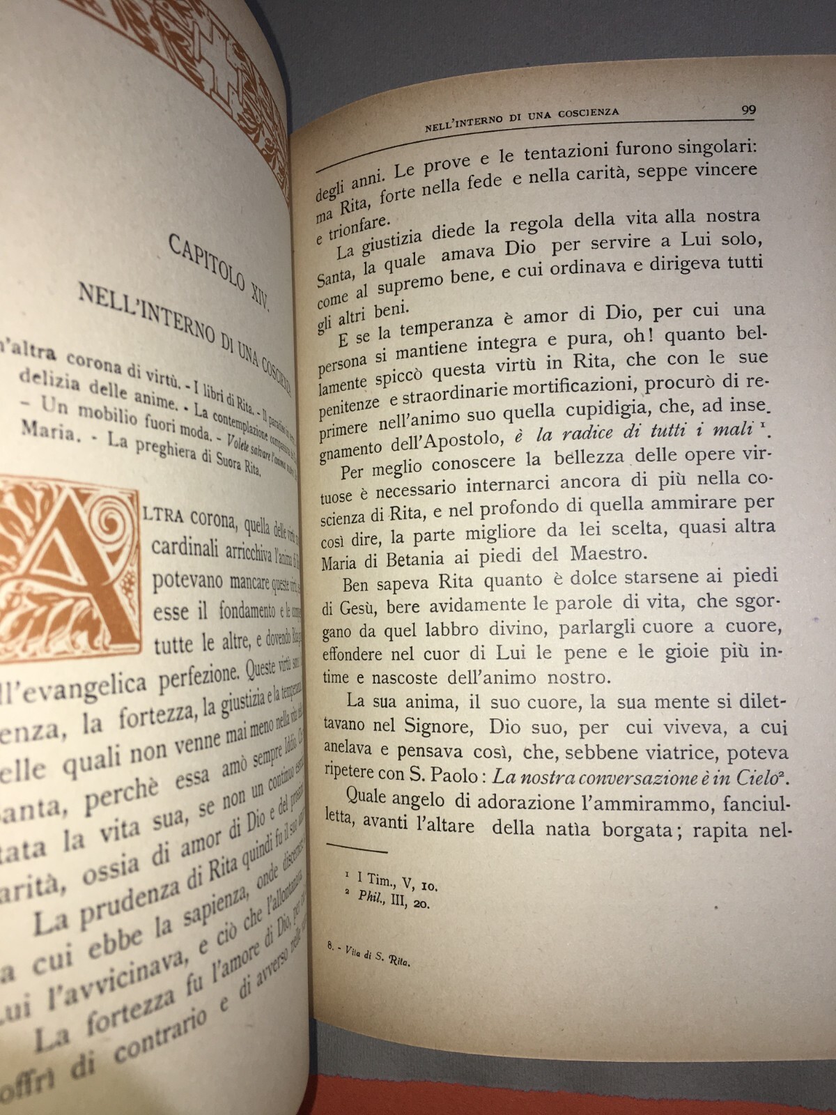 Santa Rita Da Cascia. Edizione Illustrata. Artista Giovanni Costantini. 1938. Marabottini.