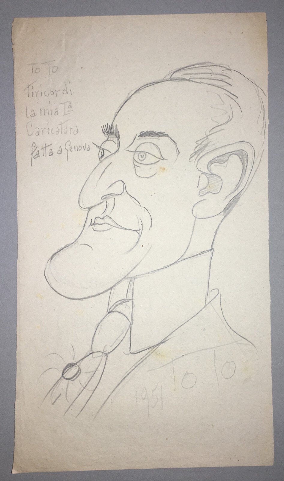 Arte, Caricatura: Antichi Disegni E Bozzetti Caricaturali Di Totò, Rascel E Filogamo, 1951