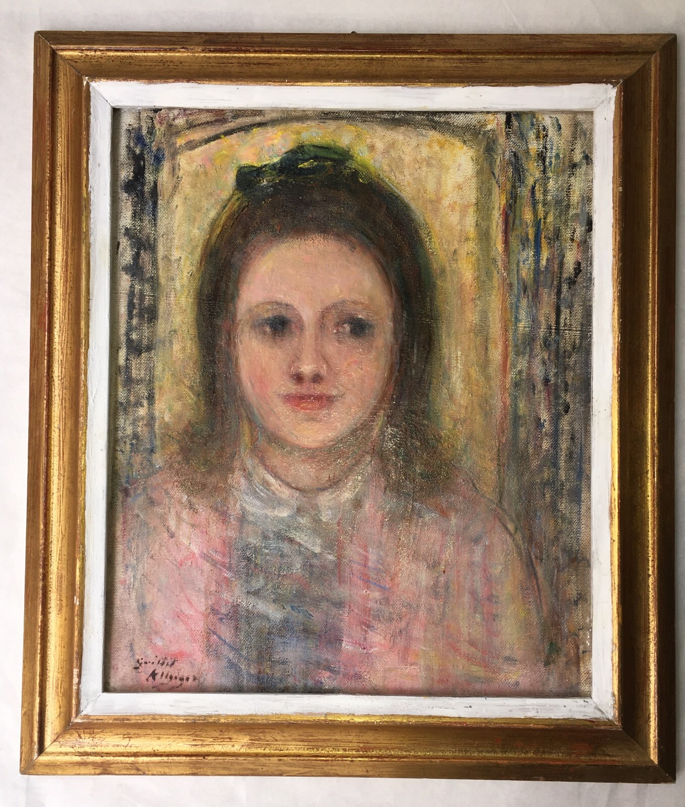 Arte Del '900. Helene Allgeyer Guillet. Capua, Larino. Raro Dipinto Ritratto.
