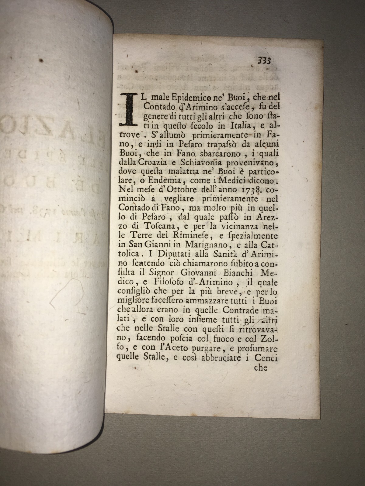 Relazione Dell'Epidemia De' Buoi Nel Contado Di Rimini (1738)