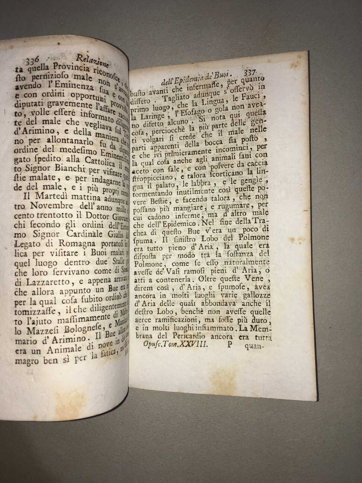 Relazione Dell'Epidemia De' Buoi Nel Contado Di Rimini (1738)