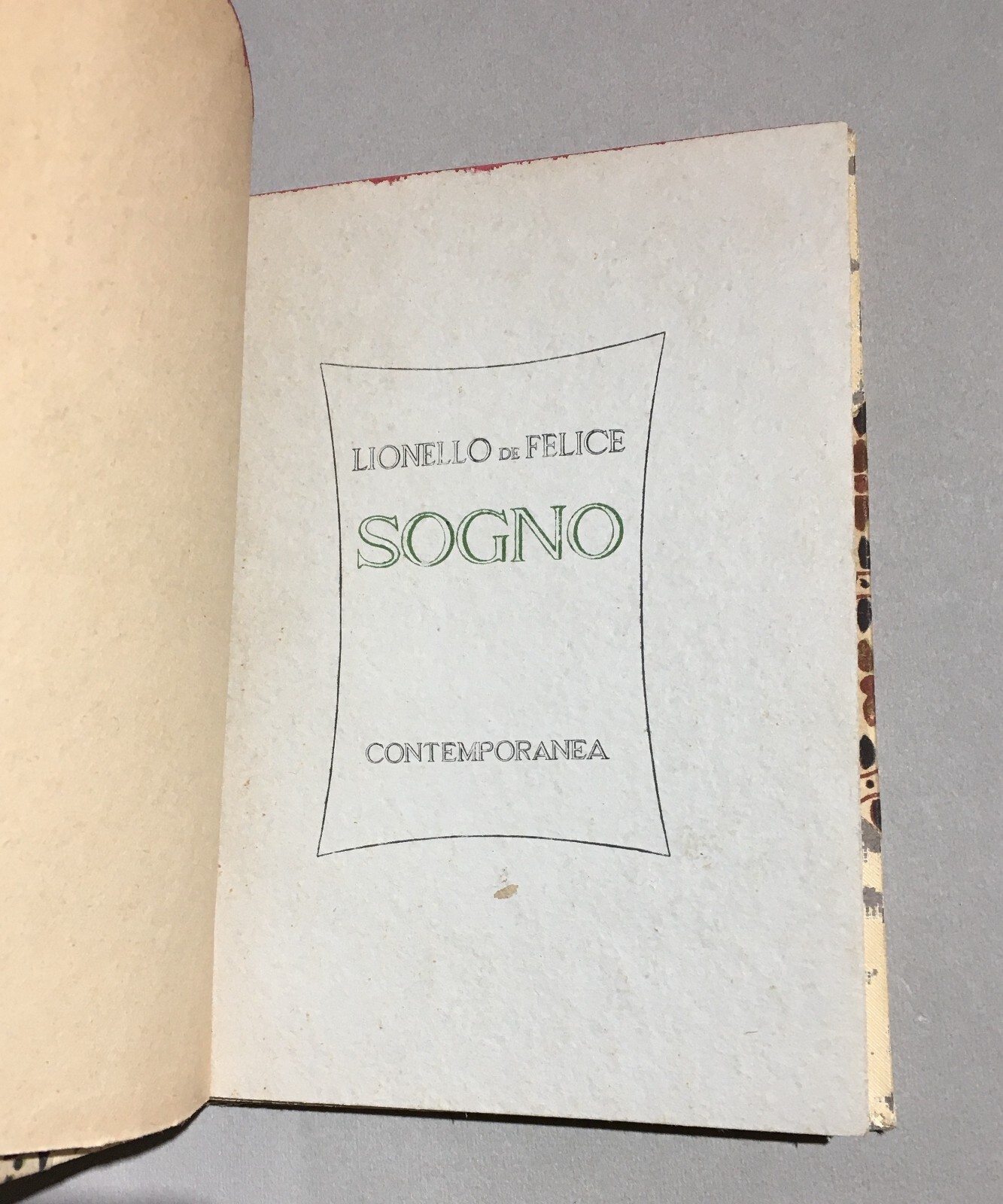 Lionello De Felice, Sogno. Rara Edizione Numerata, 1946