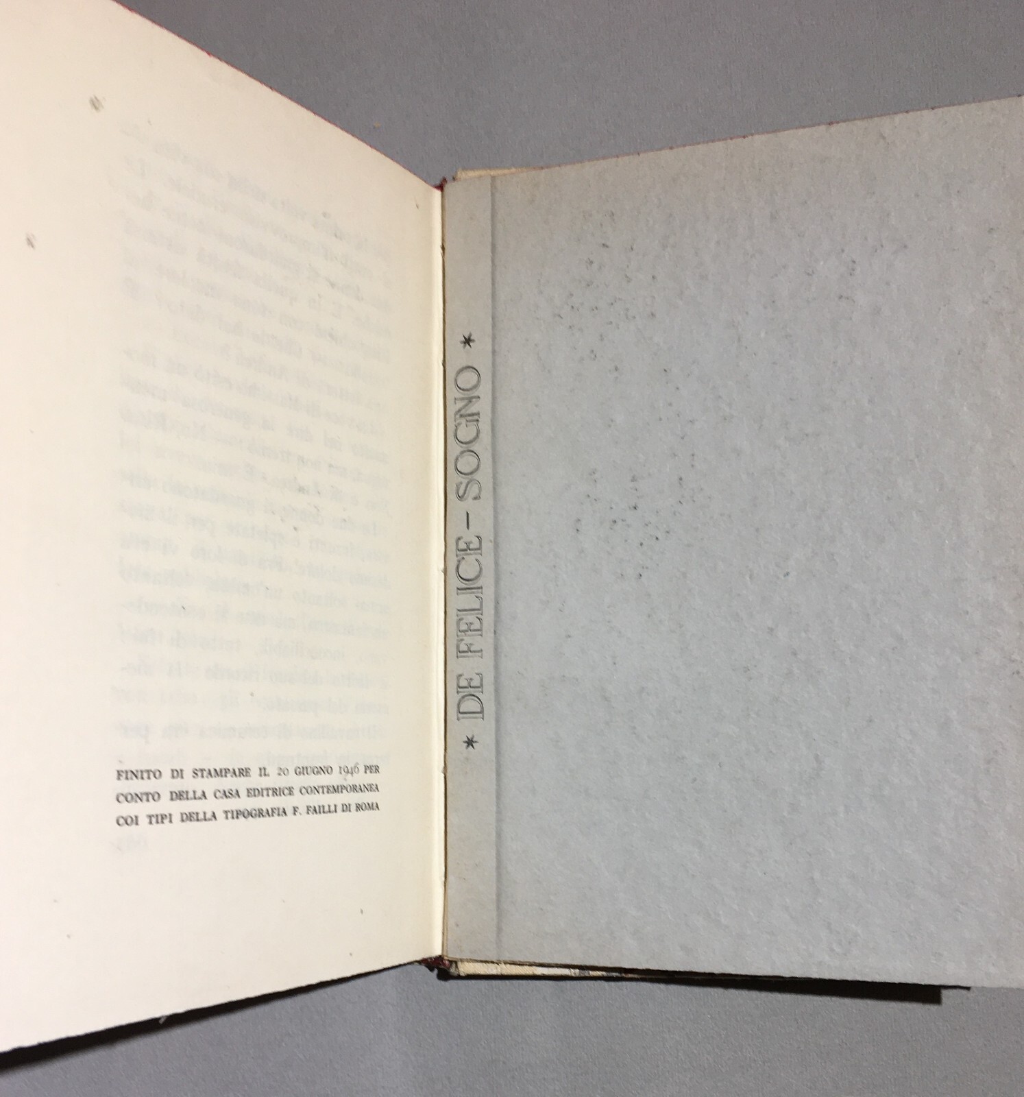 Lionello De Felice, Sogno. Rara Edizione Numerata, 1946