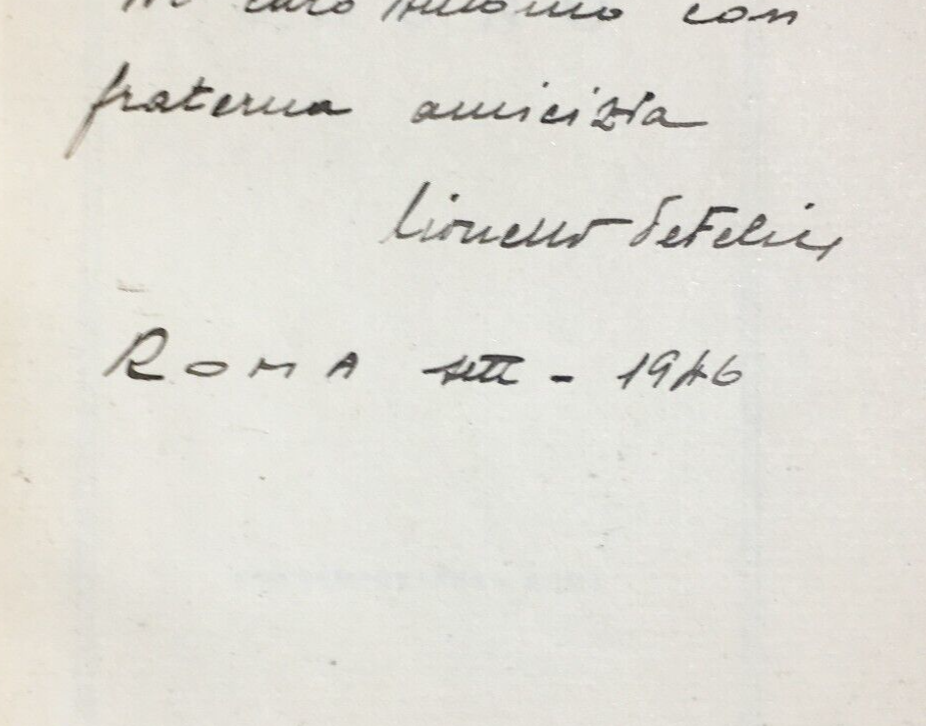 Lionello De Felice, Sogno. Rara Edizione Numerata, 1946