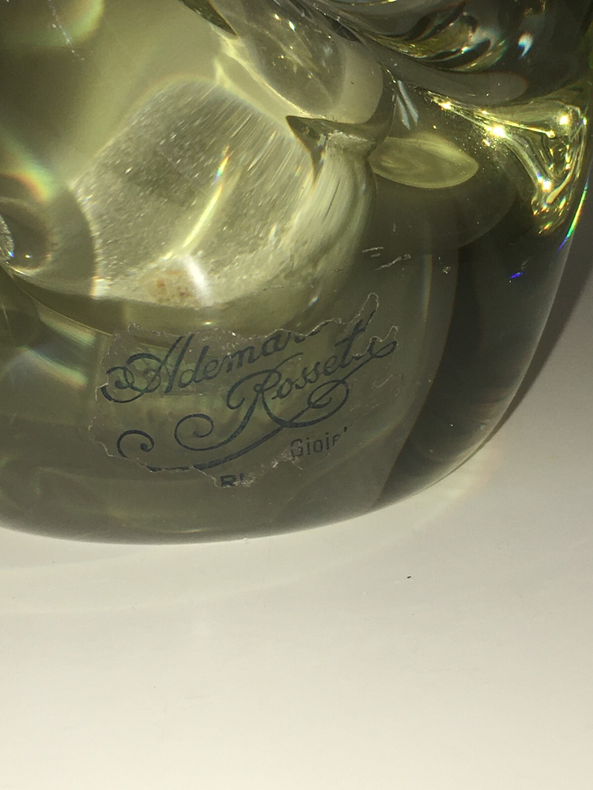 Vetro Decorativo E Da Collezione Sèvres, Modellato Sinuoso, Etichetta Ademaro Rossetti