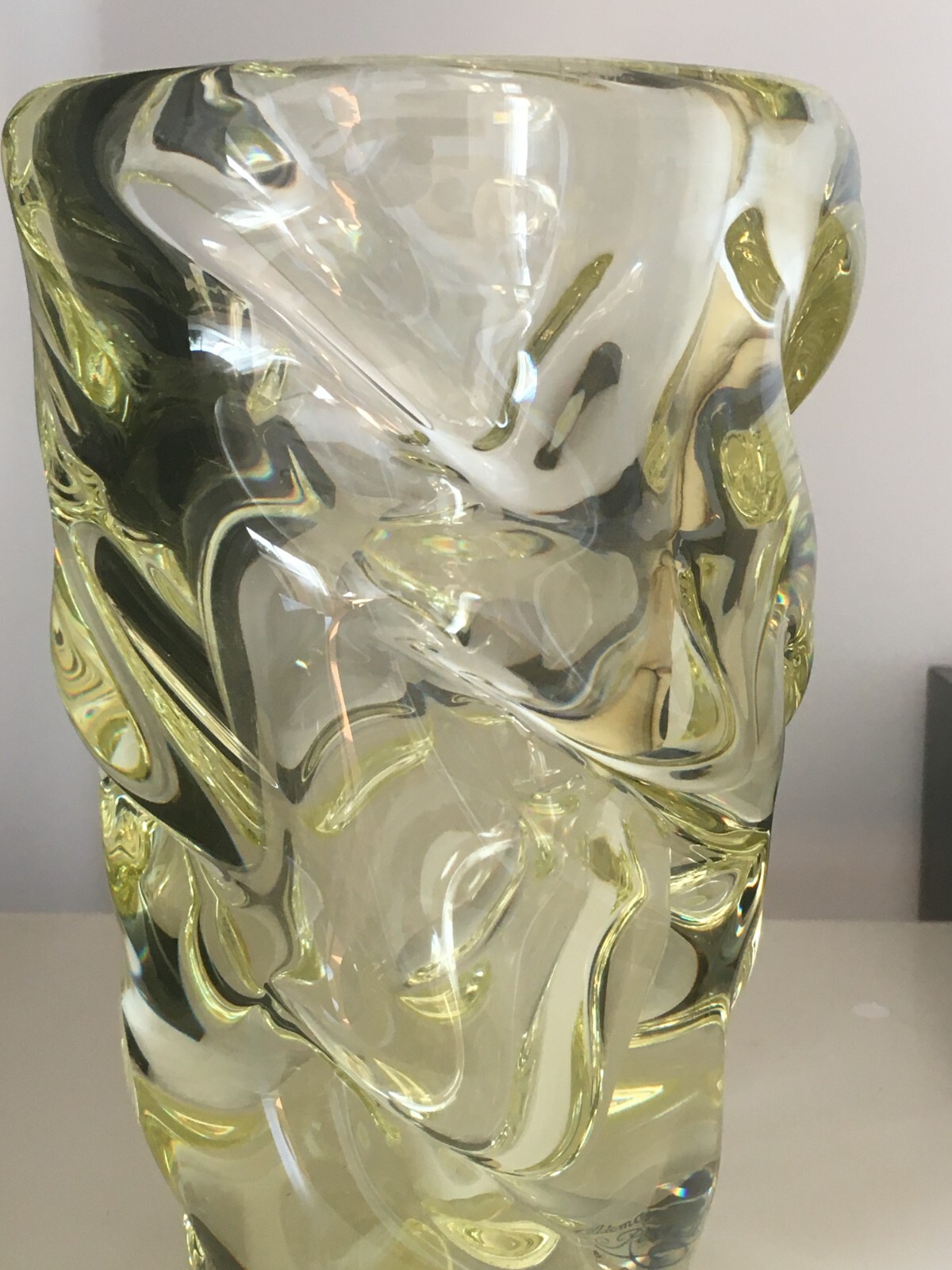 Vetro Decorativo E Da Collezione Sèvres, Modellato Sinuoso, Etichetta Ademaro Rossetti