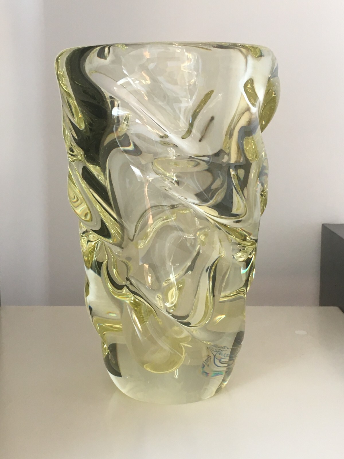Vetro Decorativo E Da Collezione Sèvres, Modellato Sinuoso, Etichetta Ademaro Rossetti