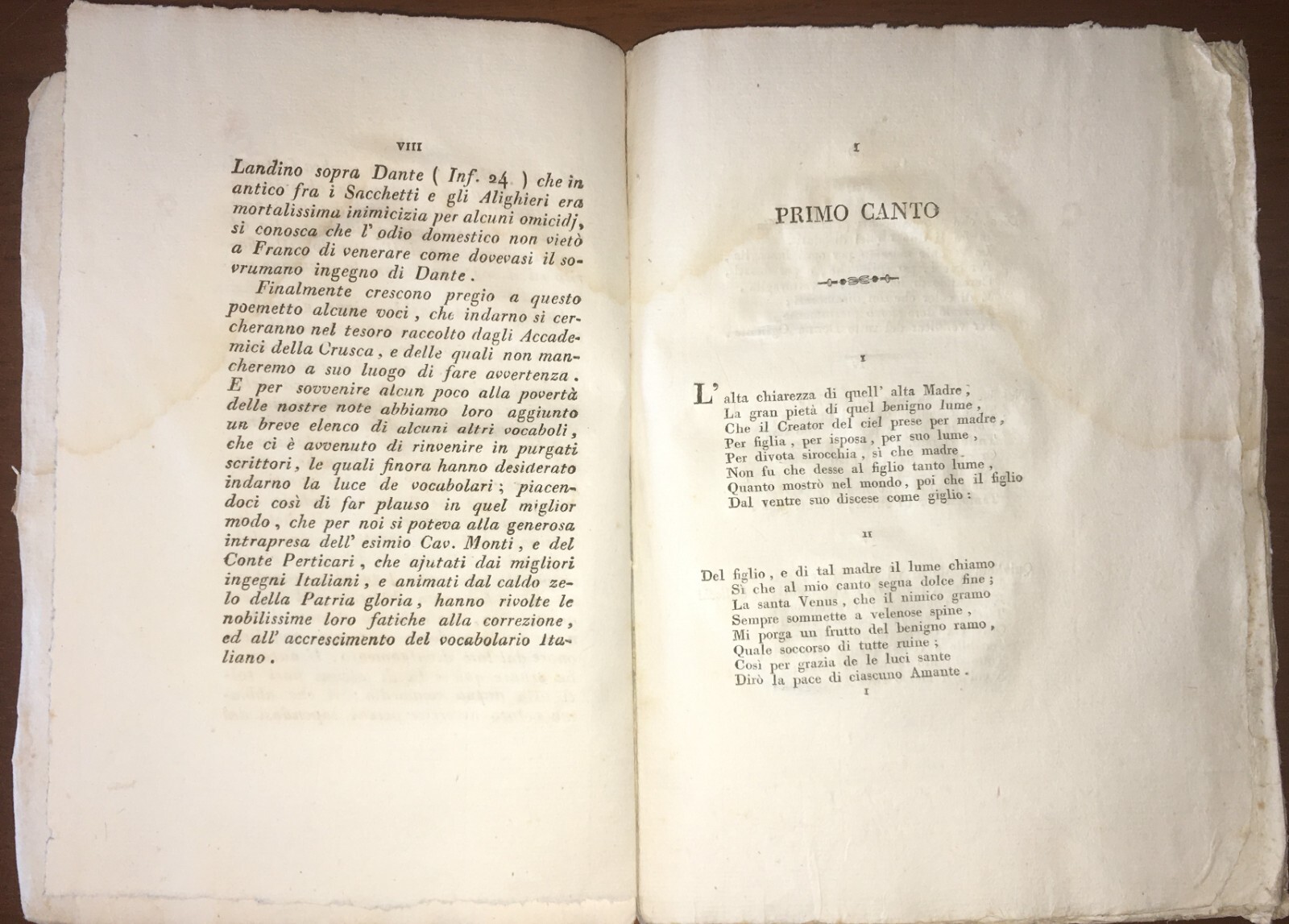 Sacchetti Antica Edizione La Battaglia Delle Vecchie Con Le Giovani 1819