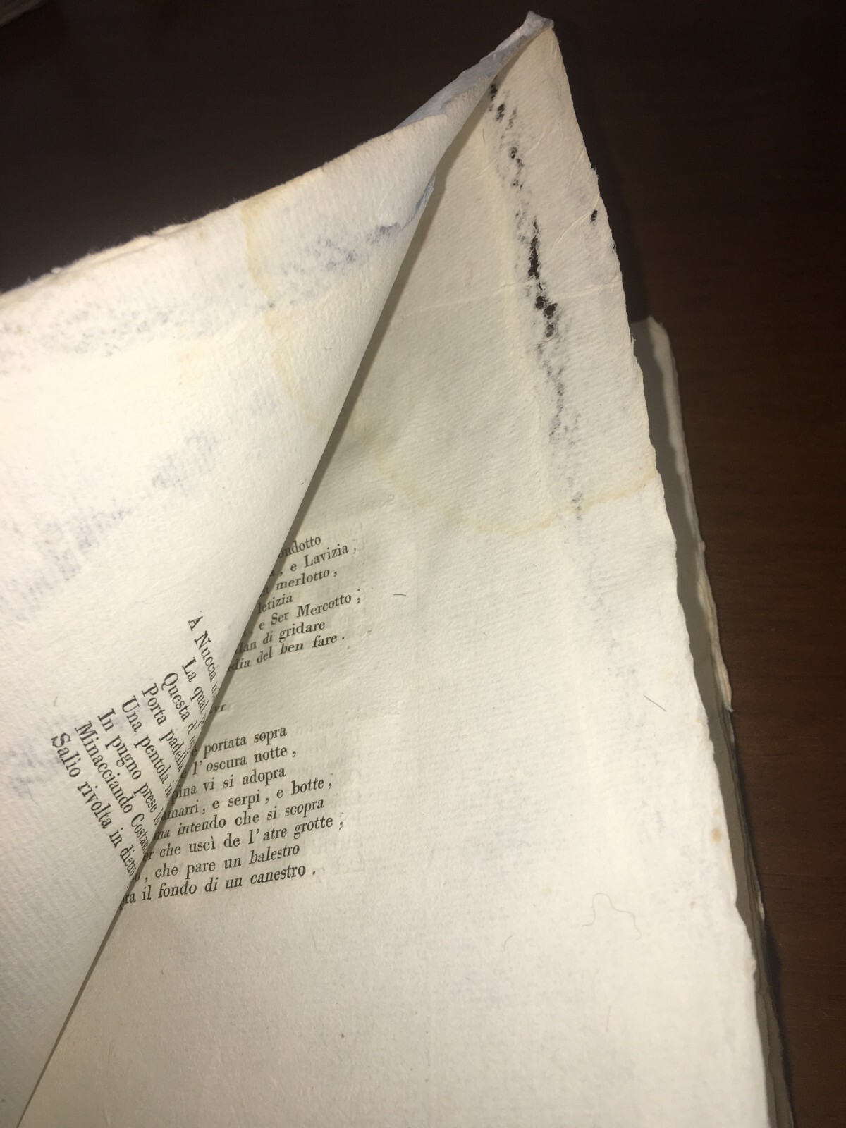 Sacchetti Antica Edizione La Battaglia Delle Vecchie Con Le Giovani 1819