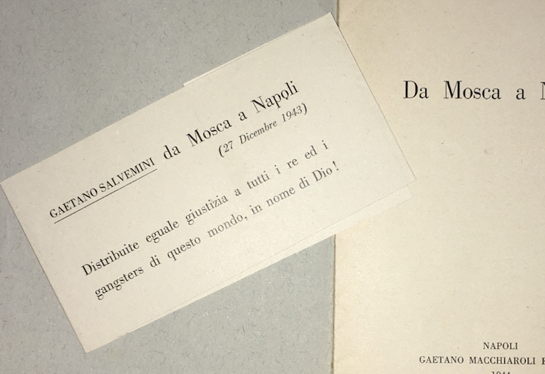 Gaetano Salvemini: Da Mosca A Napoli   Avellino, Bari, Grumo, Mosca, Basso, Mussolini, Antifascismo
