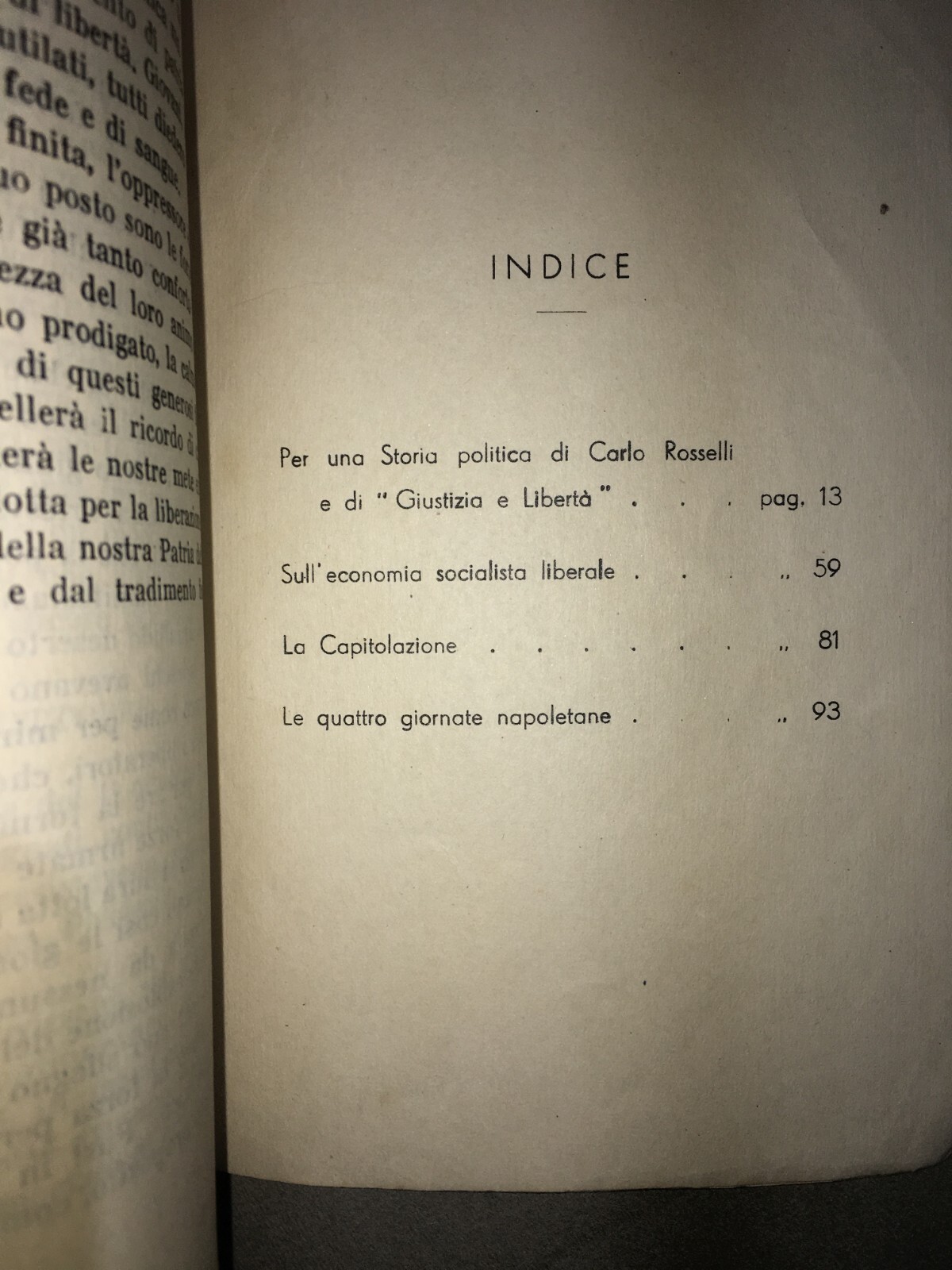 Carlo Rosselli, Giustizia E Libertà, Economia E Le Quattro Giornate Di Napoli