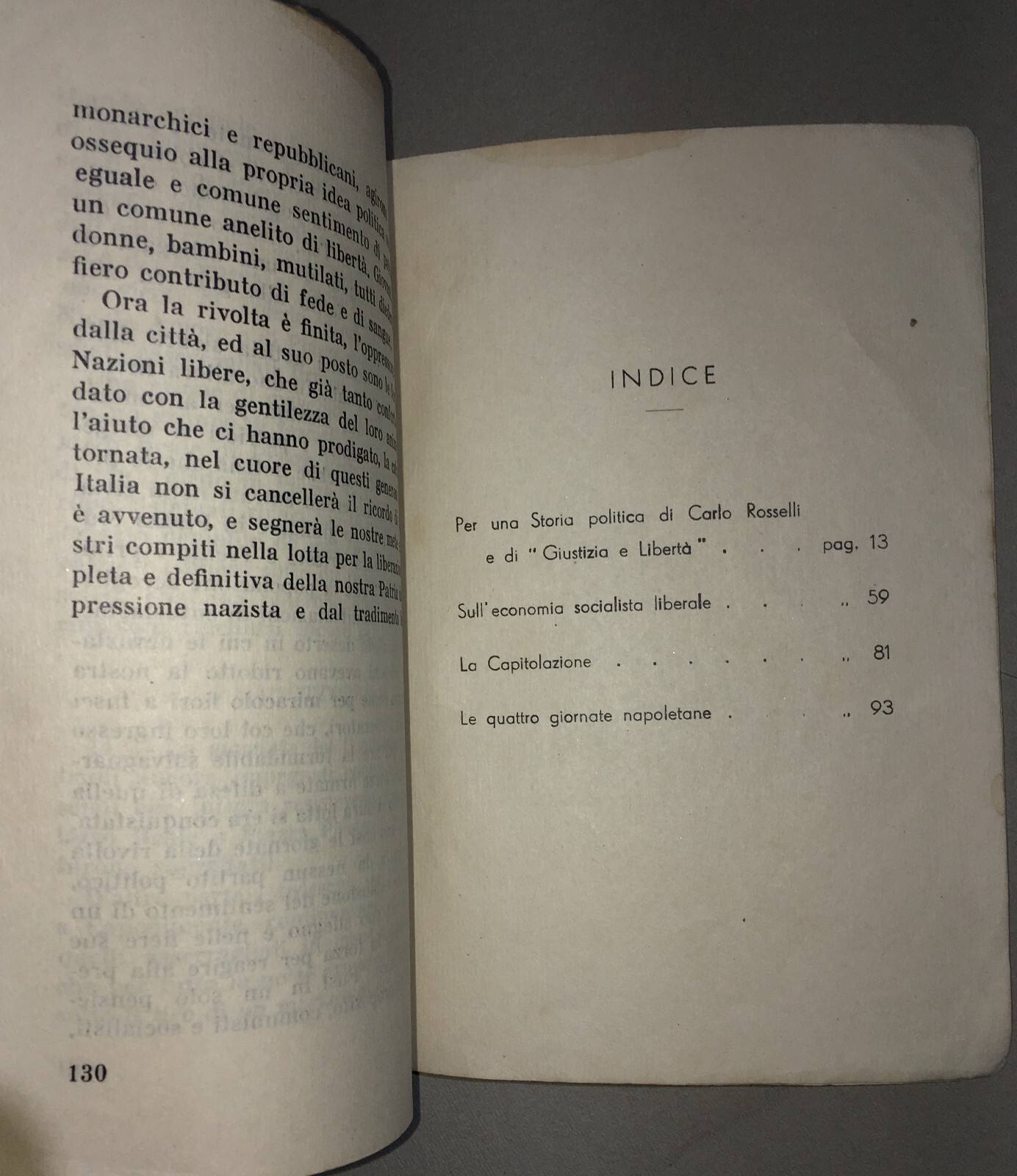 Carlo Rosselli, Giustizia E Libertà, Economia E Le Quattro Giornate Di Napoli
