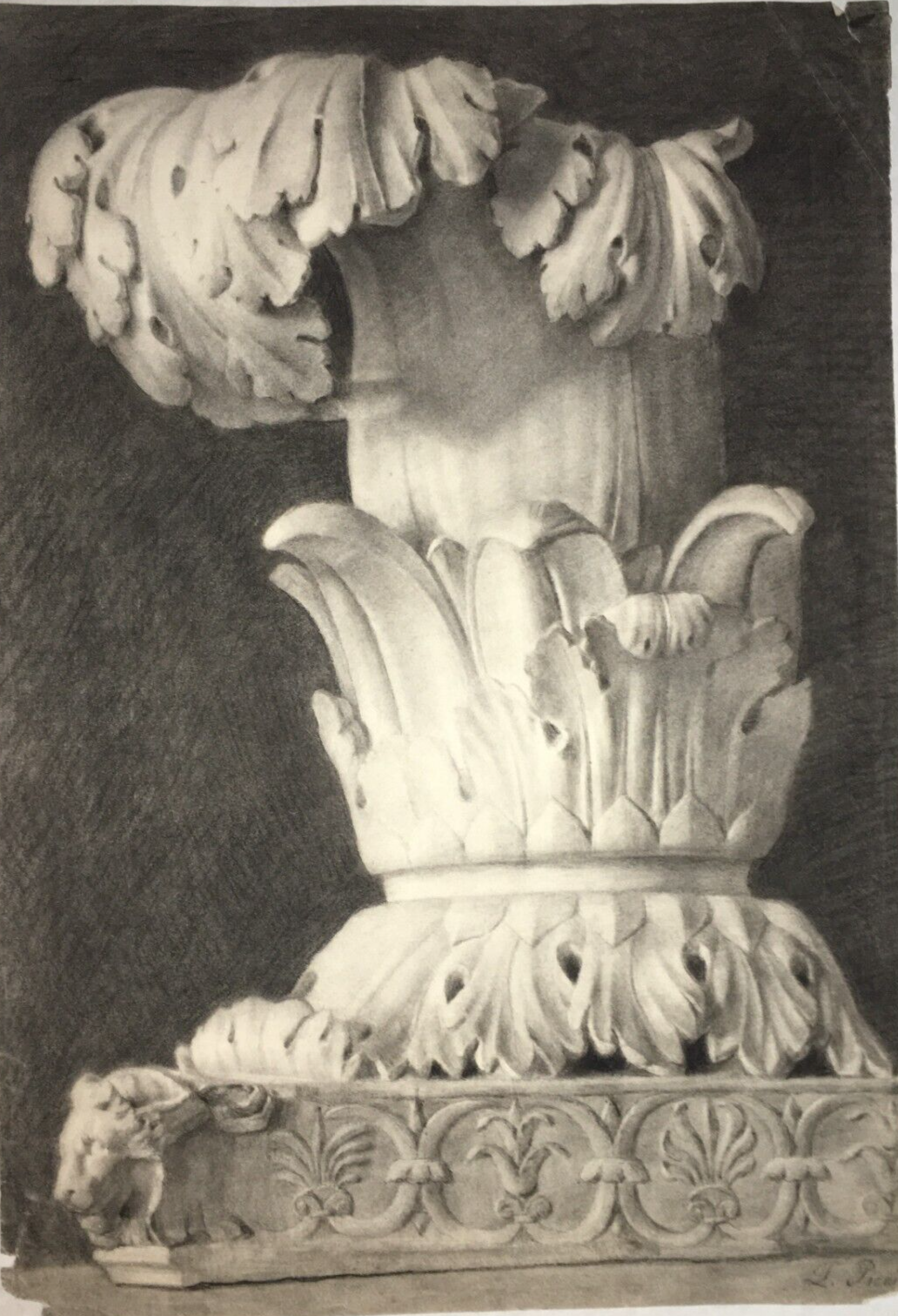 Arte, Architettura E Scultura: Fregio Scultoreo, Disegno Architettonico Di L. Piccioli