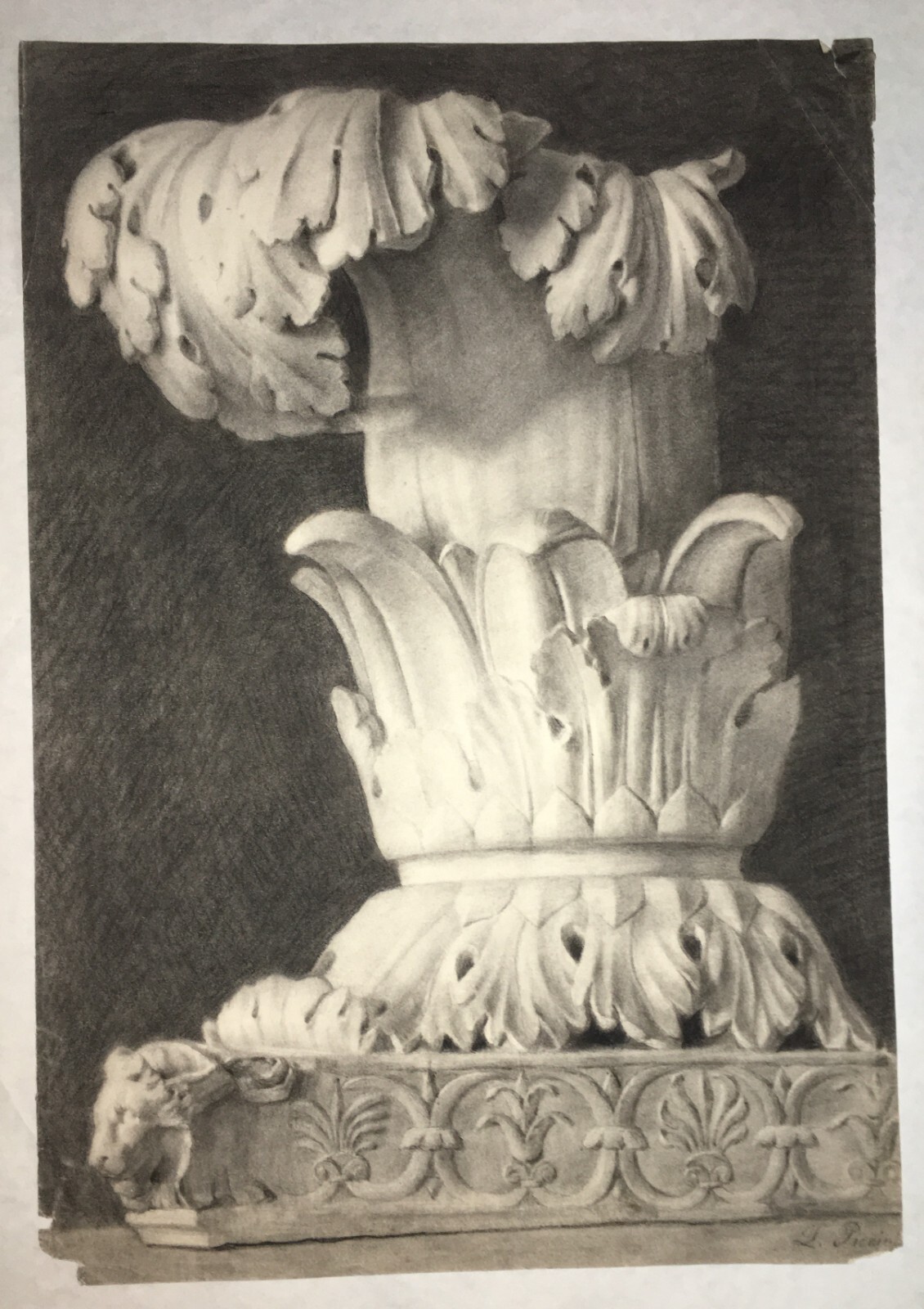 Arte, Architettura E Scultura: Fregio Scultoreo, Disegno Architettonico Di L. Piccioli