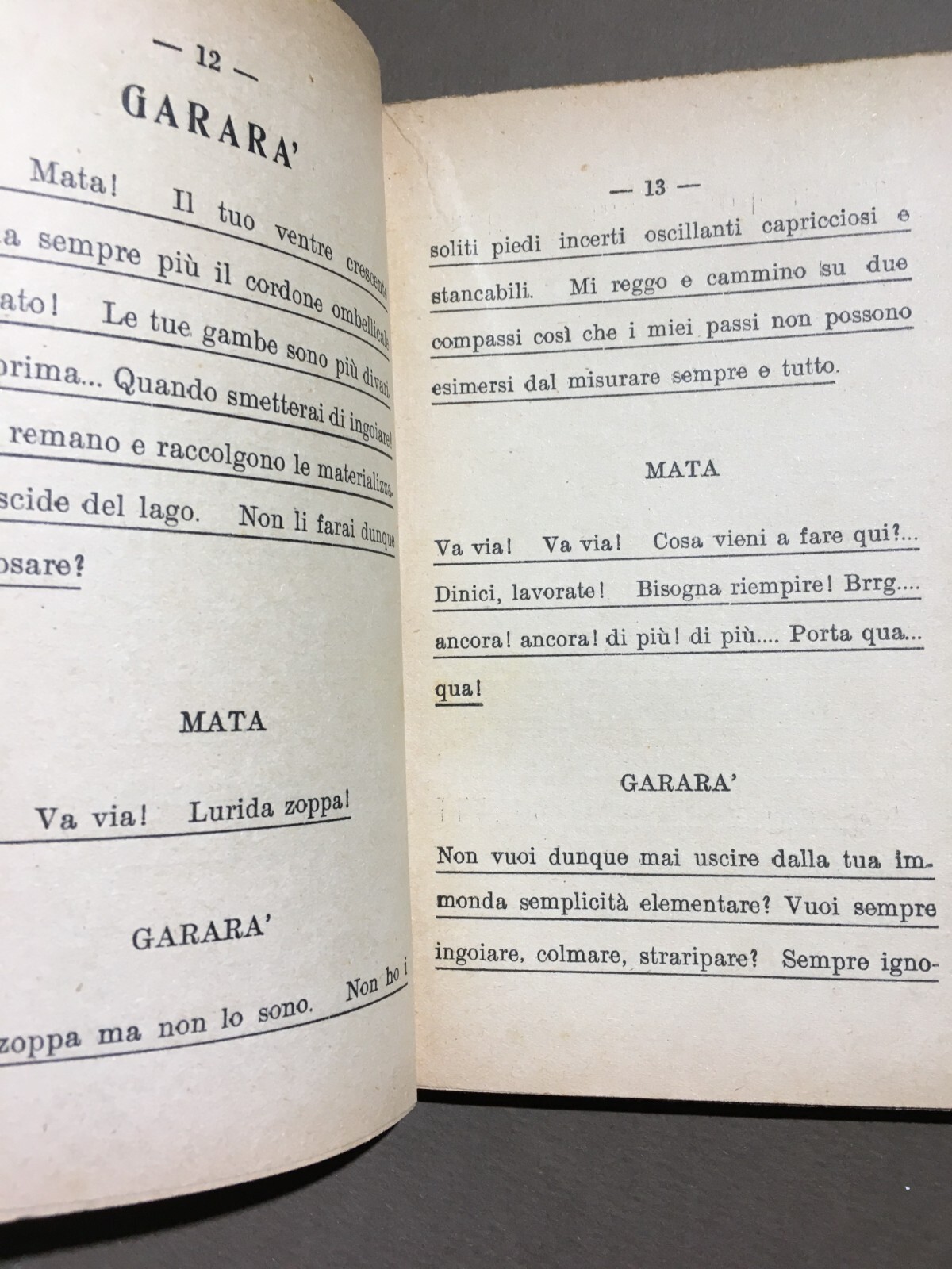 Benedetta (Benedetta Cappa Marinetti), Viaggio Di Gararà: Romanzo Cosmico Per Teatro, 1931