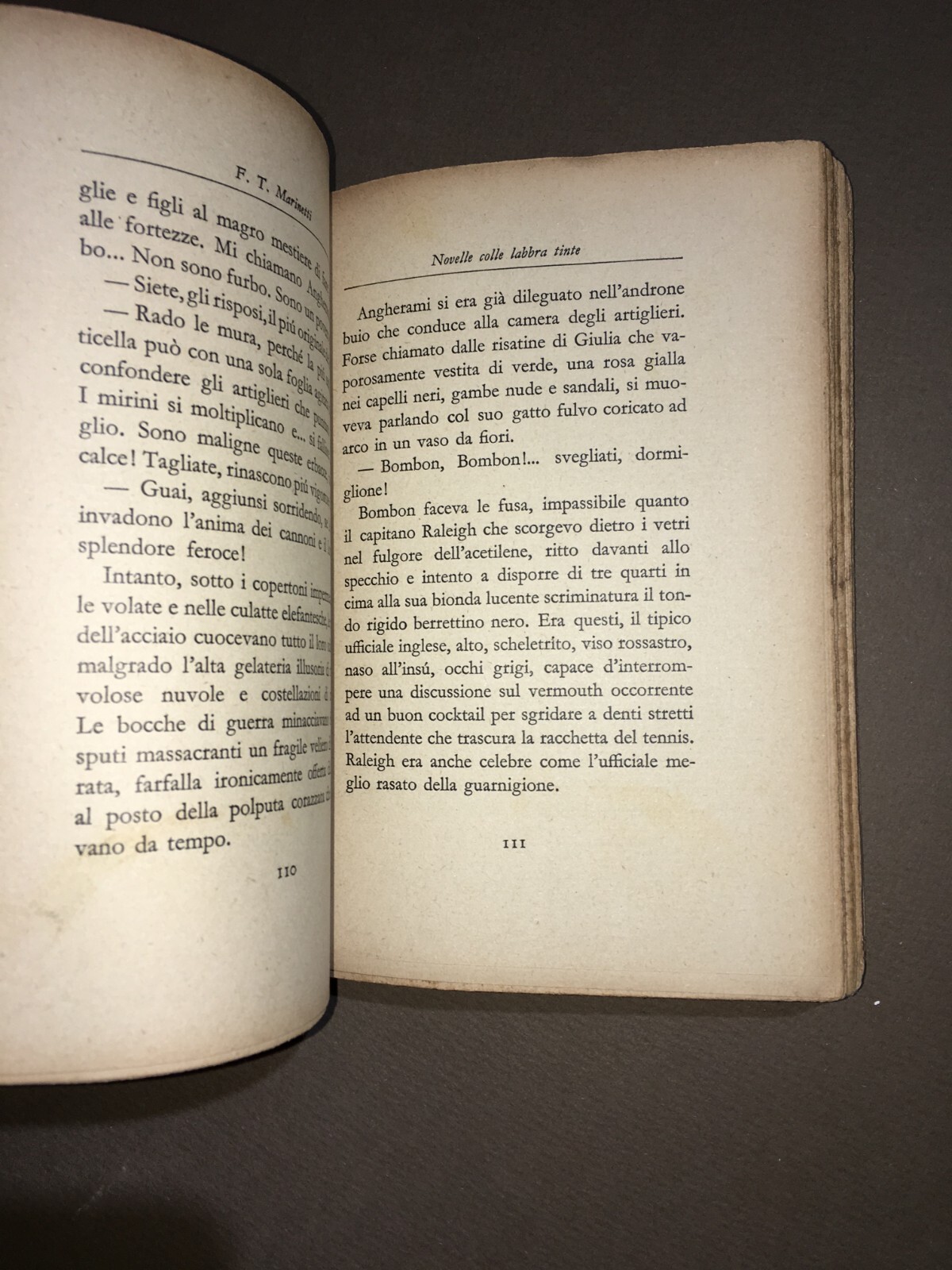 Futurismo. Marinetti, Novelle Con Le Labbra Tinte. 1930