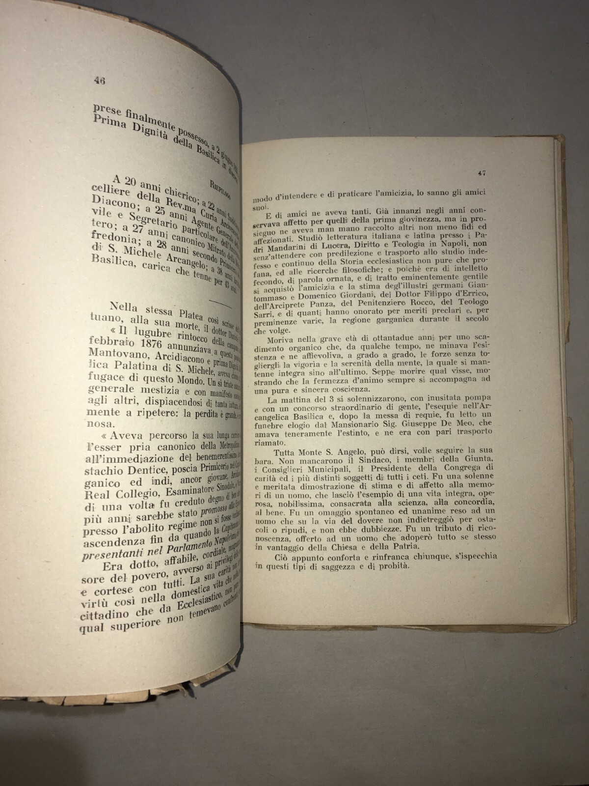 Risorgimento Storia Locale Puglia Gargano Tancredi Rara Edizione Originale 1948