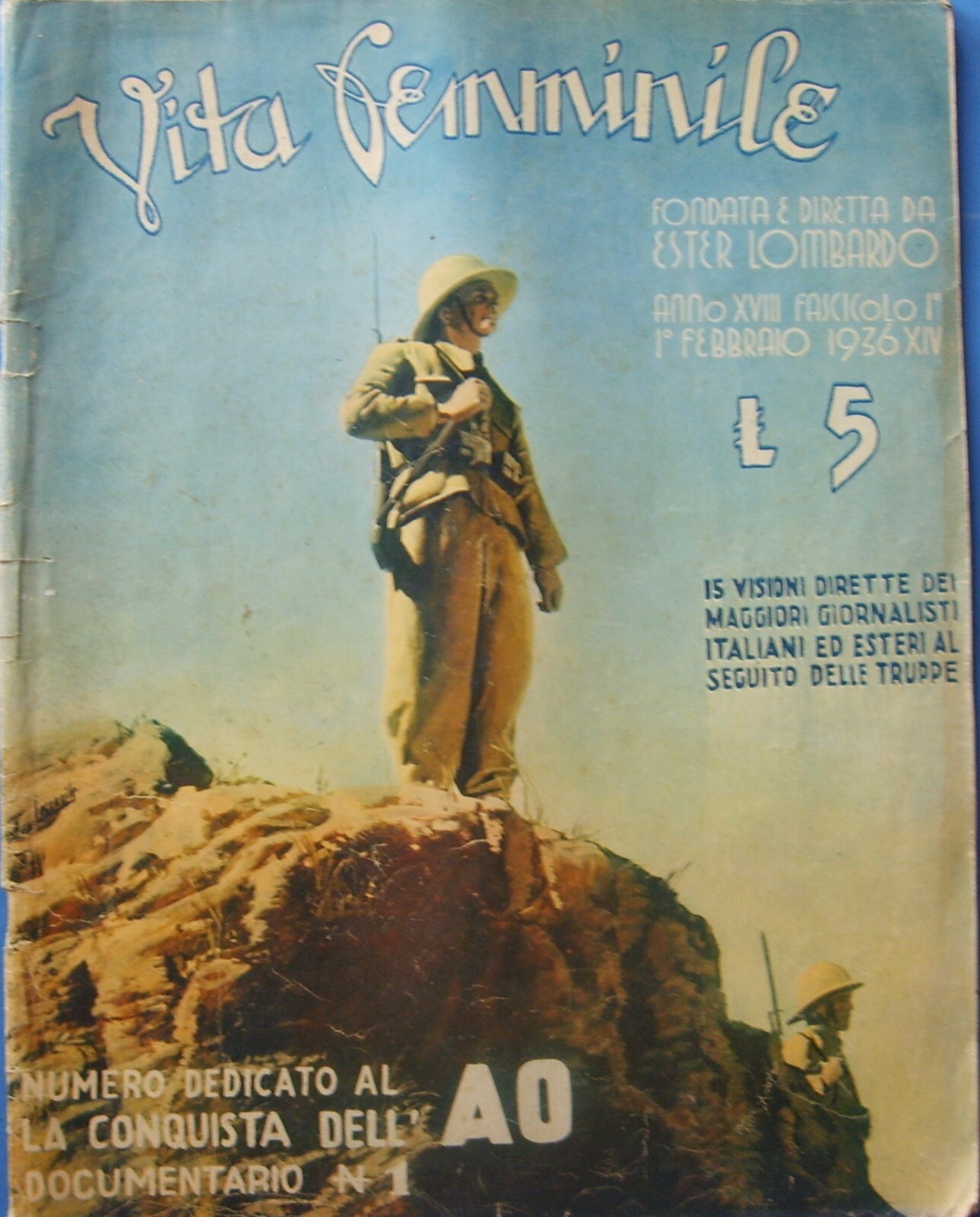 1936 Africa Orientale Italiana Vita Femminile Numero Speciale