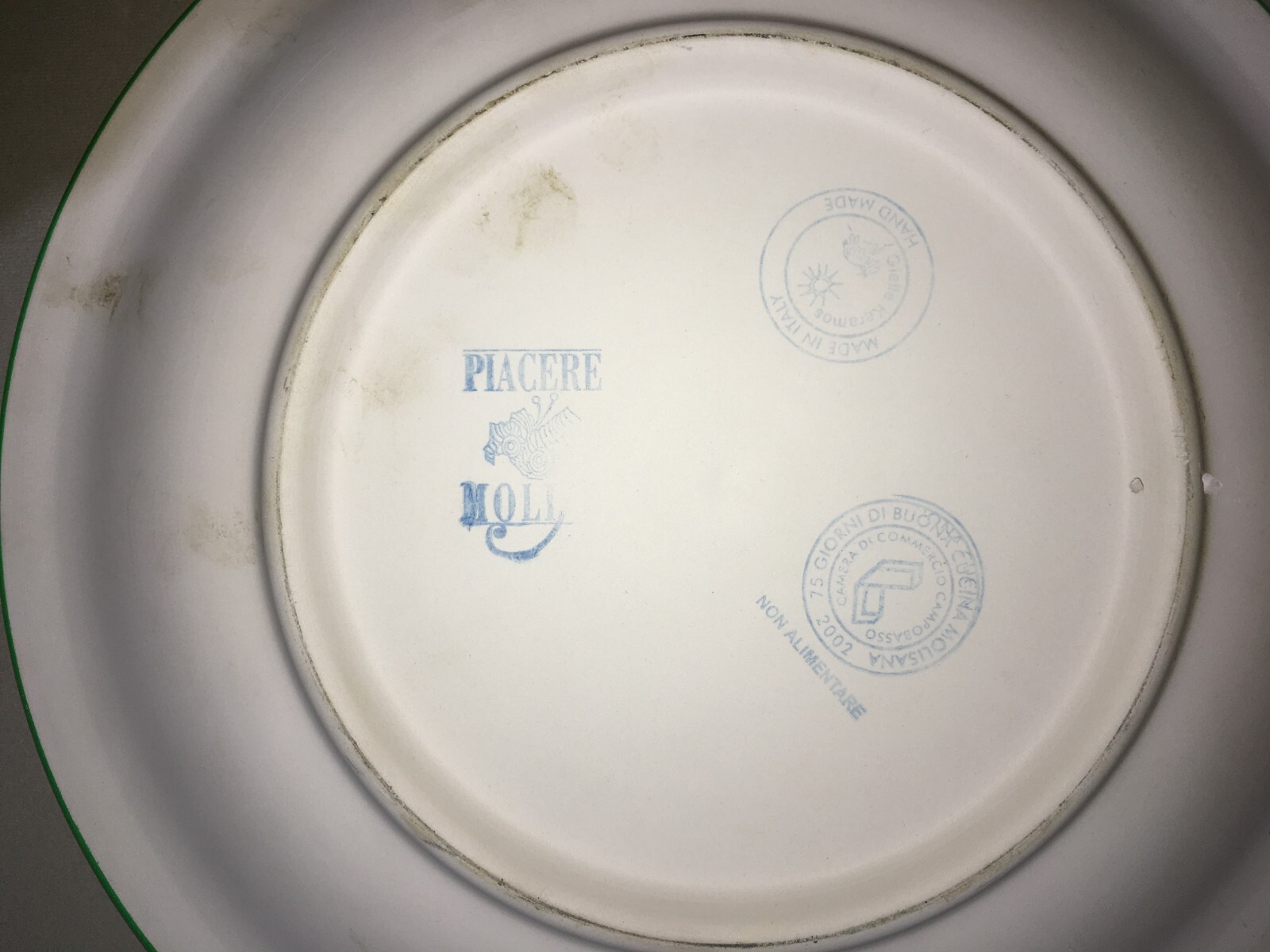 Molise, Campobasso. Piatto Commemorativo Decorativo '75 Giorni Di Buona Cucina Molisana' Barone