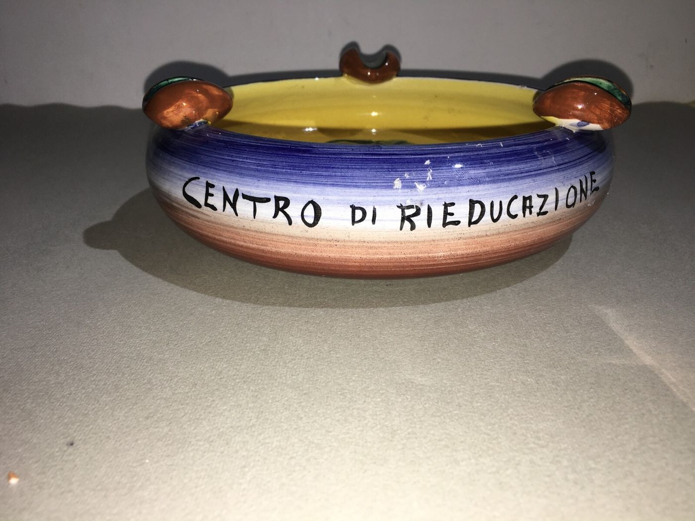 Toscana, Pistoia: Posacenere Pubblicitario Centro Anmil Rieducazione Ceramisti