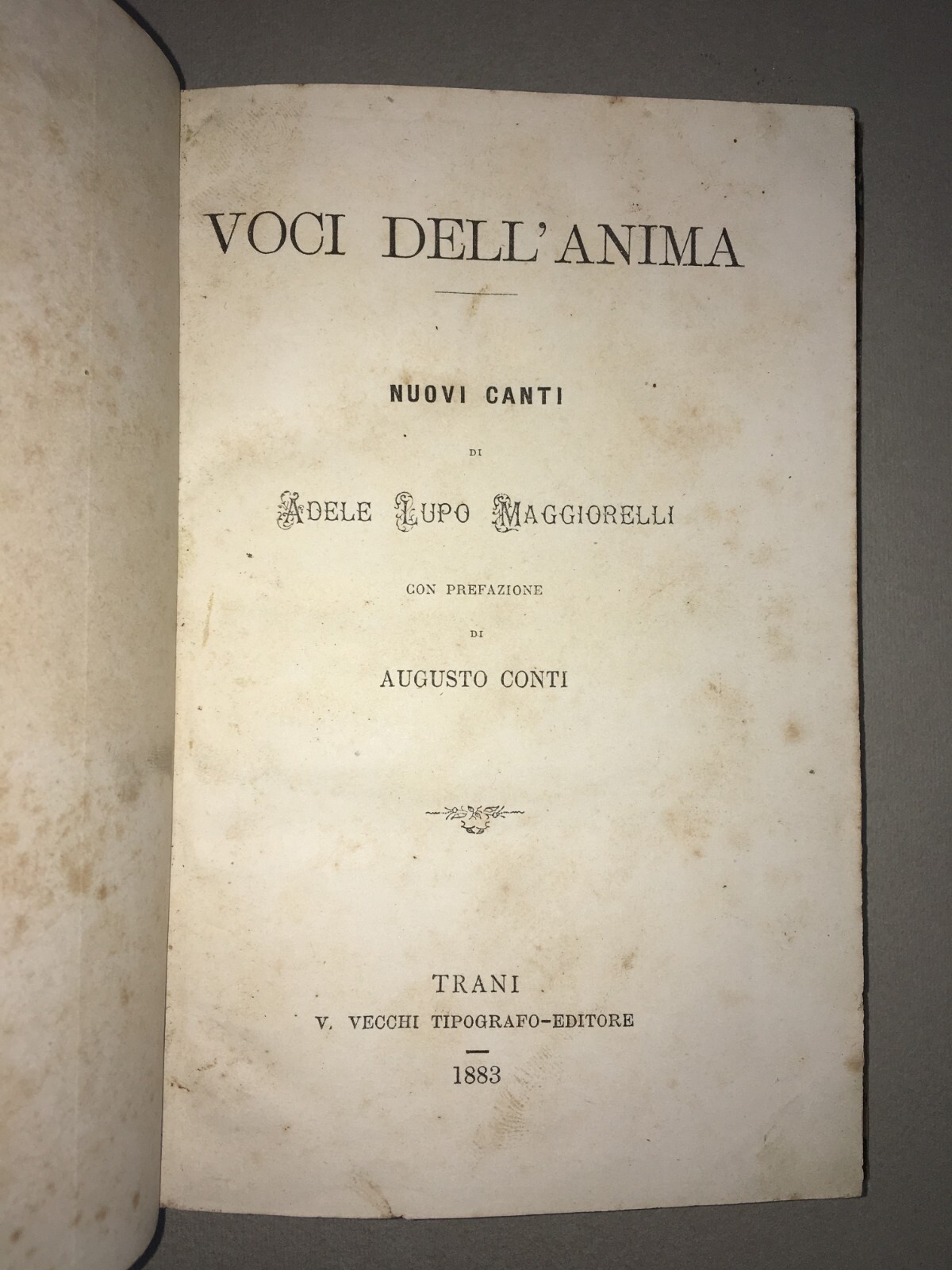 Puglia   Salento   Adele Lupo Maggiorelli   Voci Dell'Anima (1883)