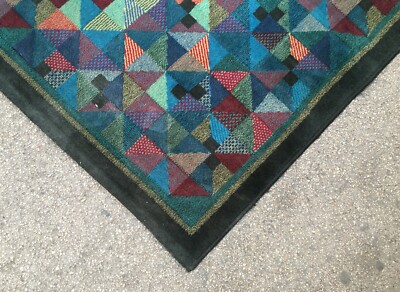 Arti Decorative Del '900: Grande Tappeto Policromo Designer Gianni Erba