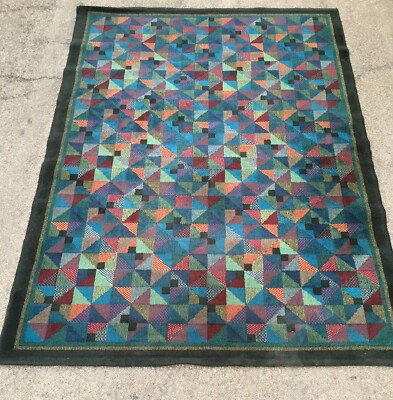 Arti Decorative Del '900: Grande Tappeto Policromo Designer Gianni Erba