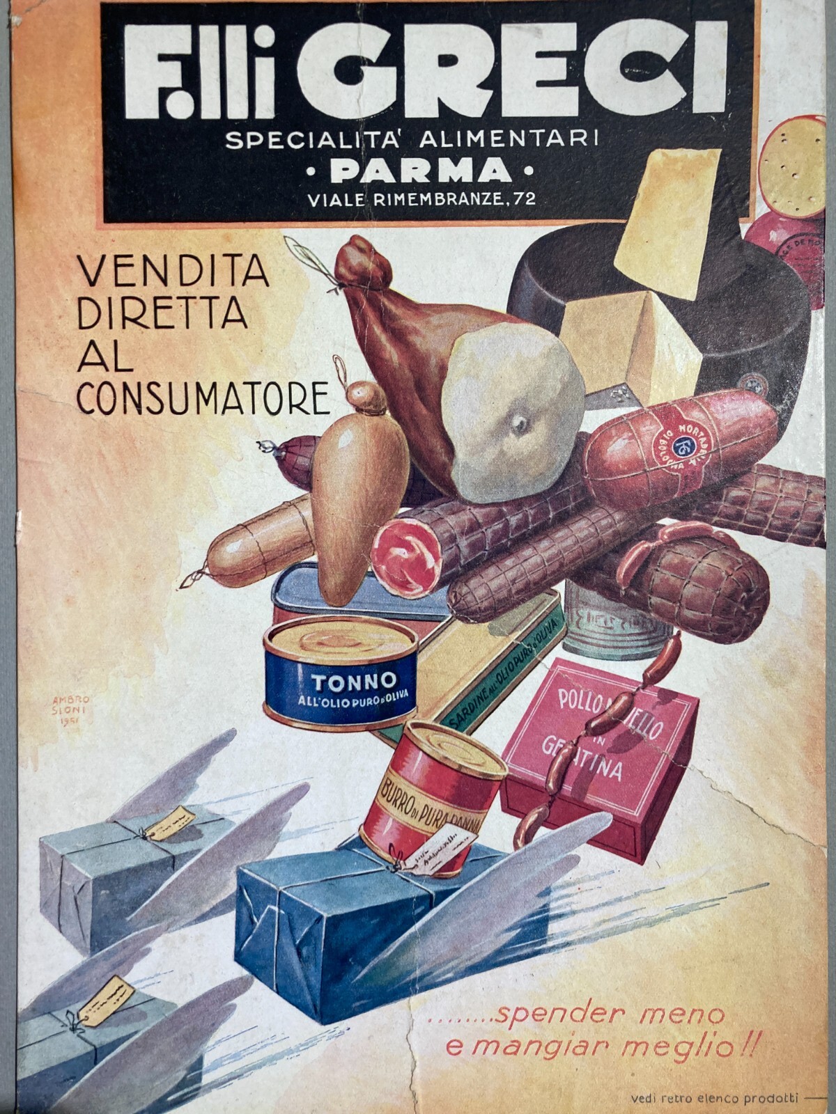 Parma Artistica: Stampa Pubblicitaria Alimentari Fratelli Greci