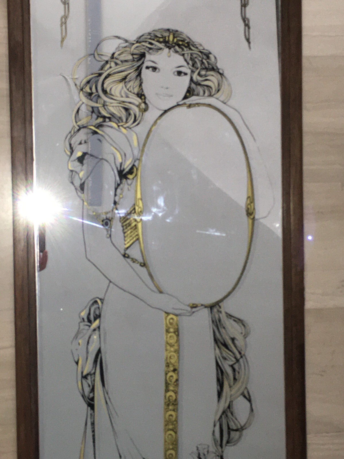 Specchiera Decorativa In Stile Liberty   Specchio Pubblicitario