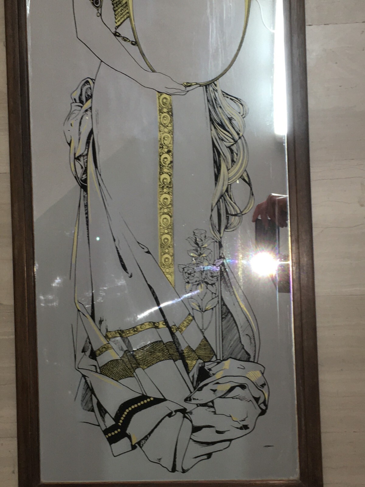 Specchiera Decorativa In Stile Liberty   Specchio Pubblicitario
