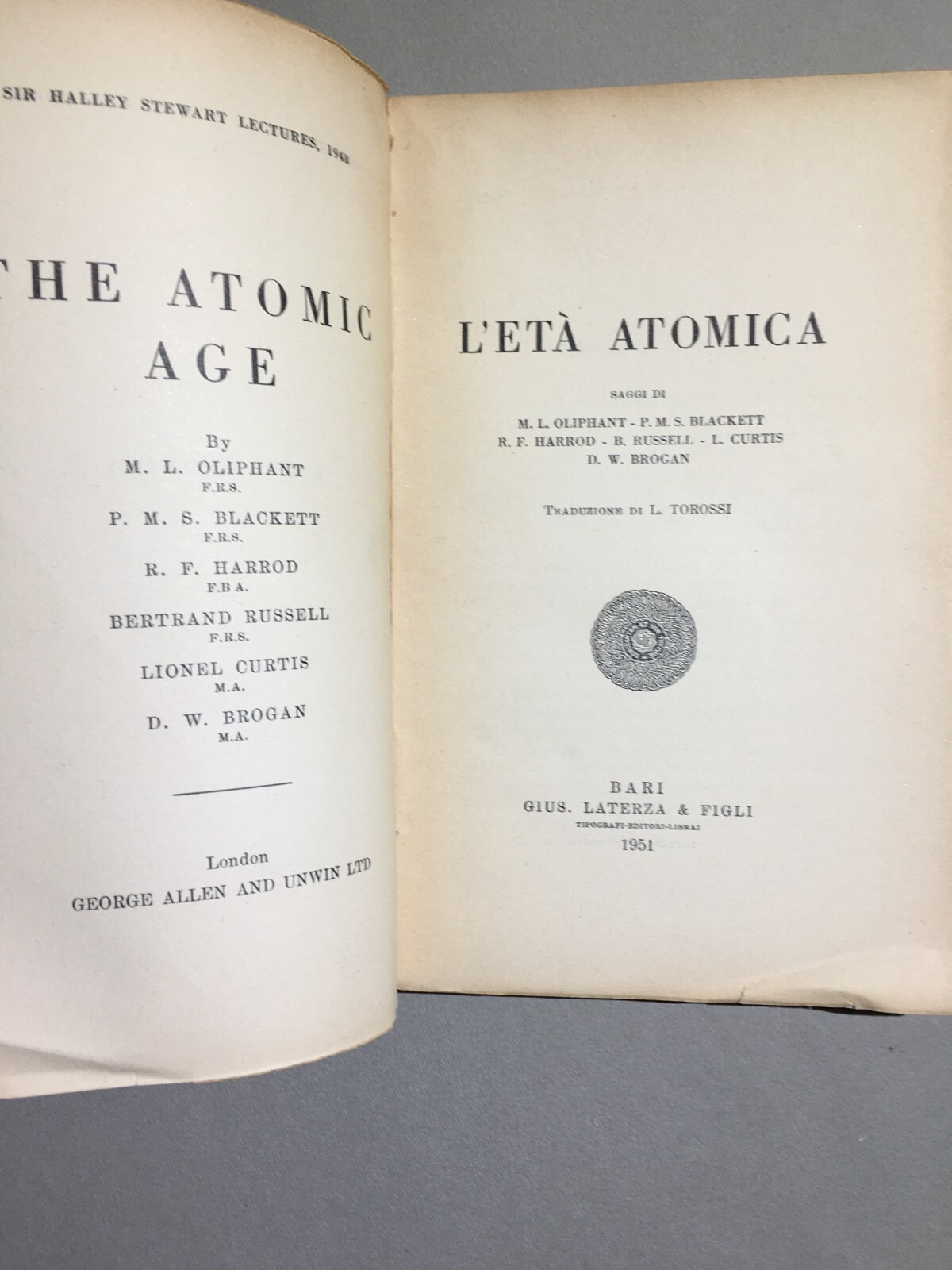 L'Età Atomica: Saggi (1951)   Laterza