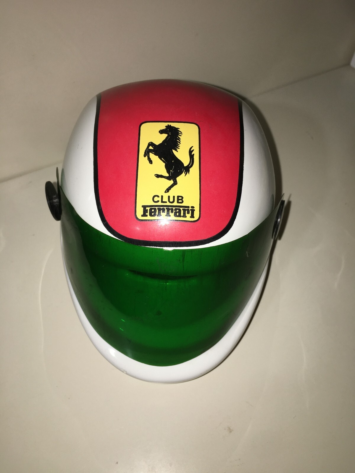 Automobilismo   Gran Premio Ferrari   Soprammobile Pubblicitario   Ceramica   Raro Casco