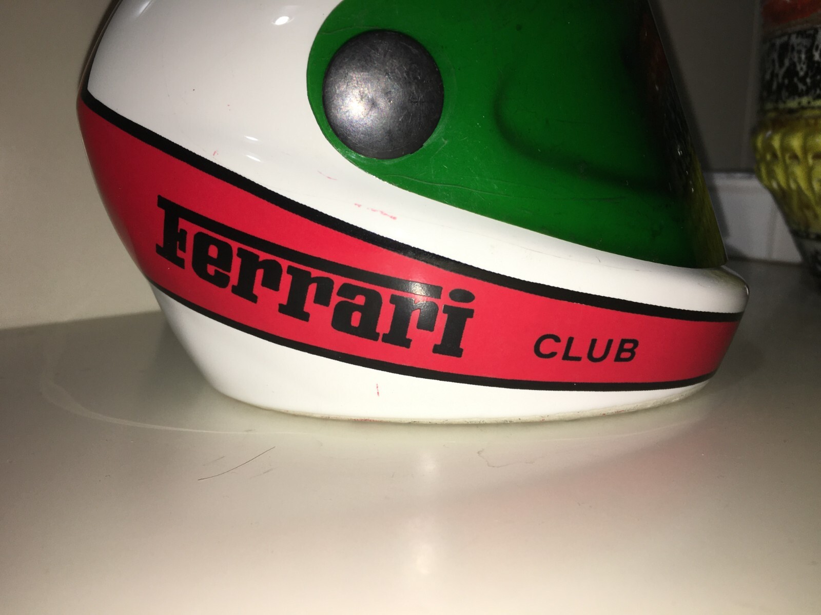 Automobilismo   Gran Premio Ferrari   Soprammobile Pubblicitario   Ceramica   Raro Casco