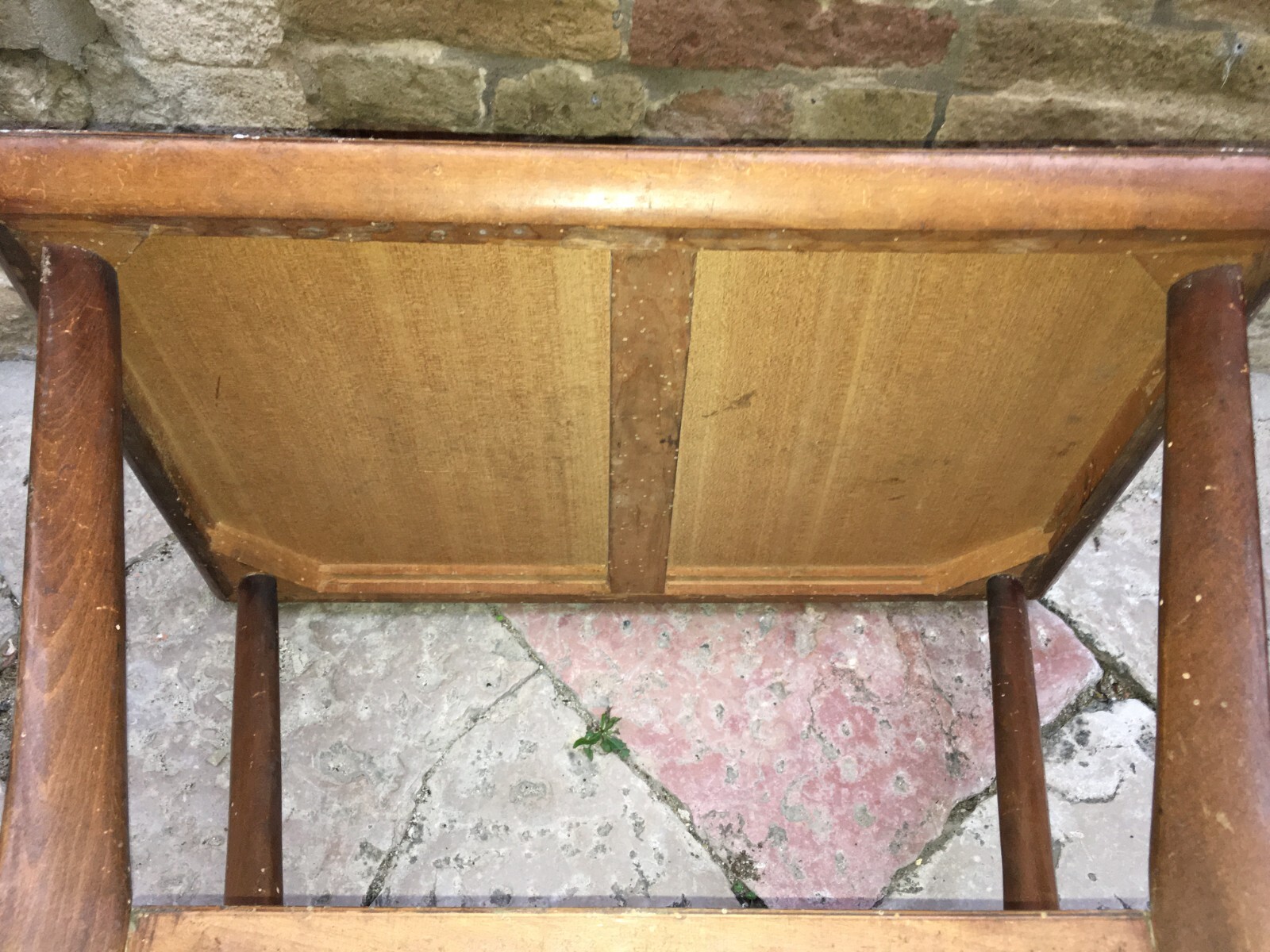 Tavolino d'Epoca In Legno Di Design Stilizzato, Attribuibile A Giò Ponti