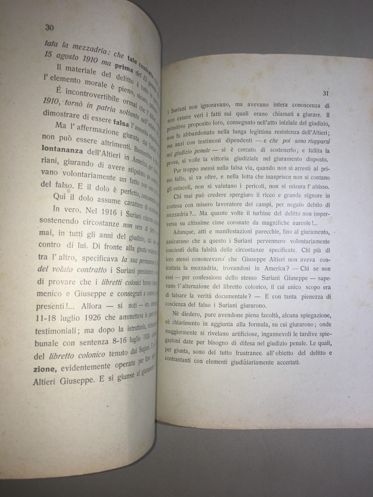 Giuridica, Abruzzo, Vasto, Monteodorisio: Antica Allegazione Altieri Suriani, 1928
