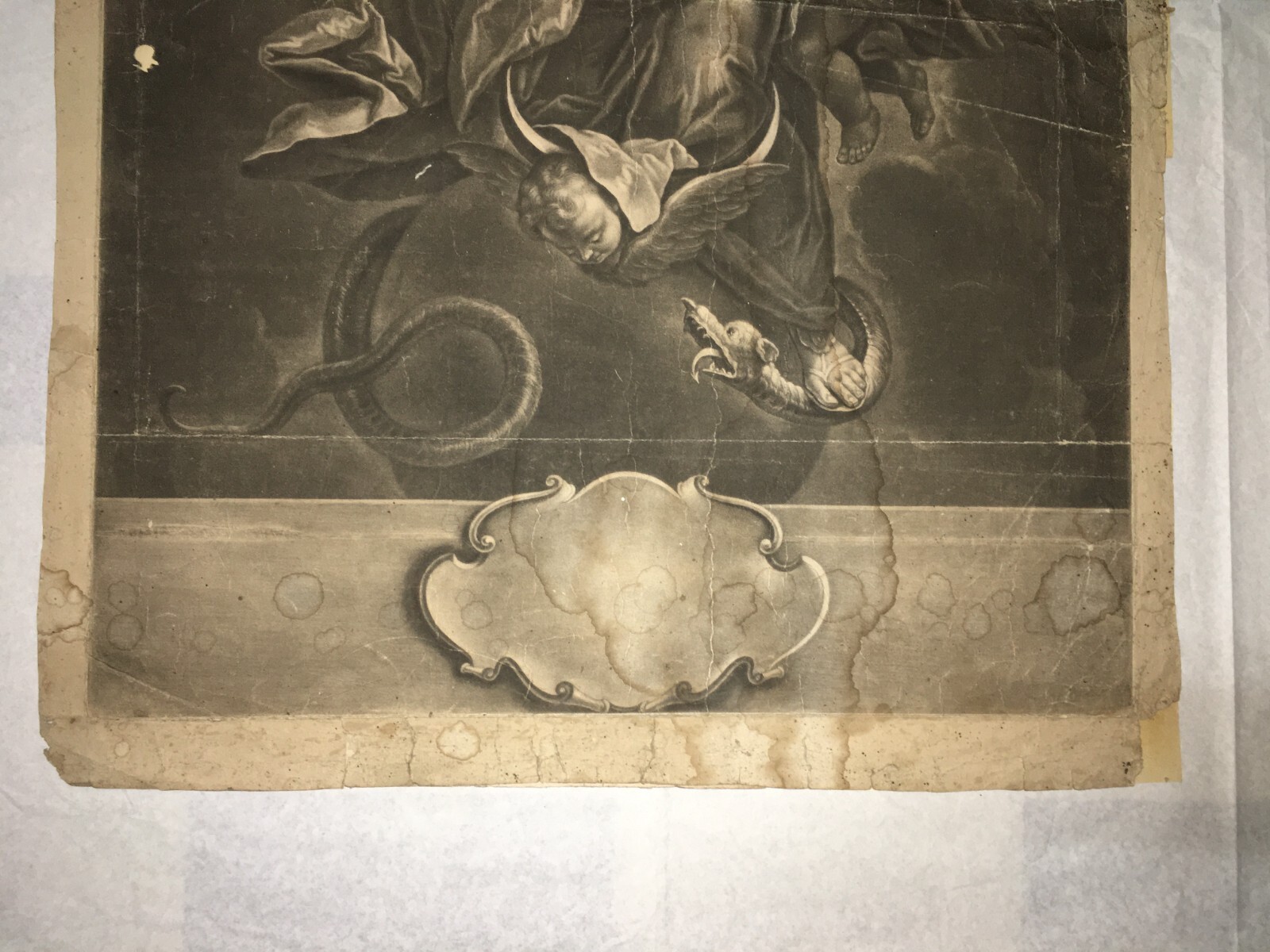 Antica Stampa Popolare Devozionale: Madonna Immacolata
