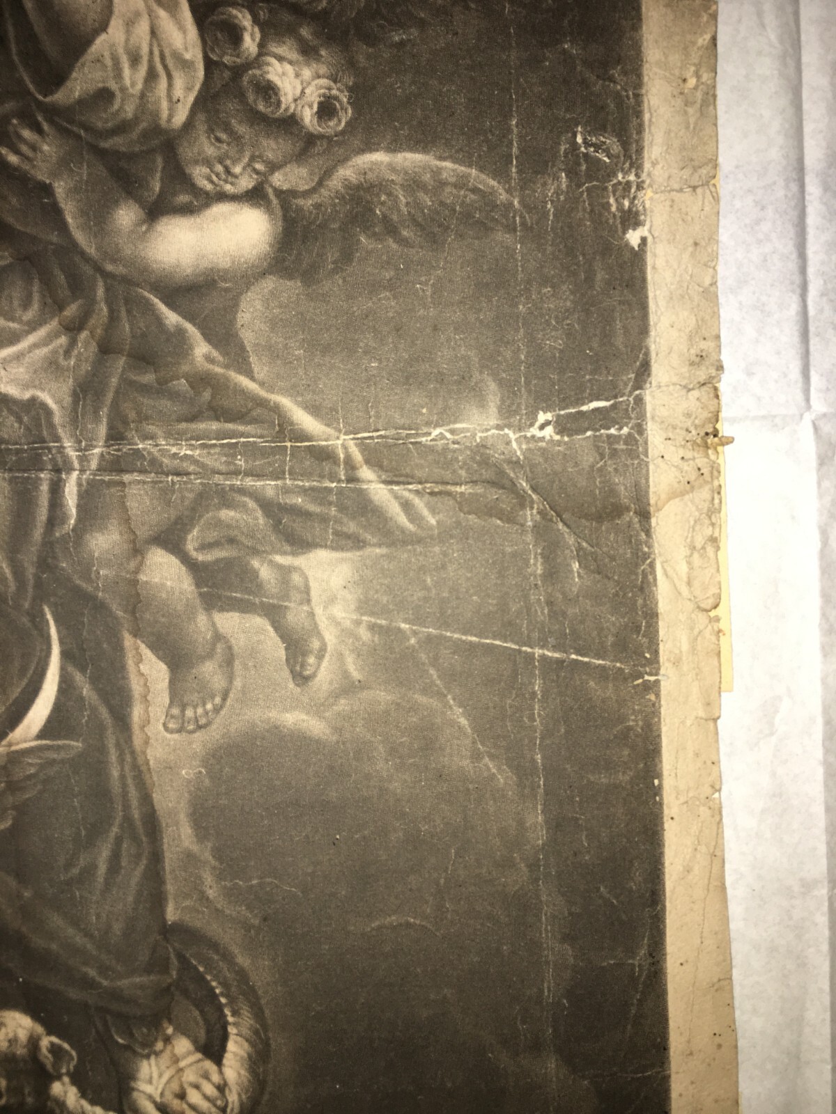 Antica Stampa Popolare Devozionale: Madonna Immacolata