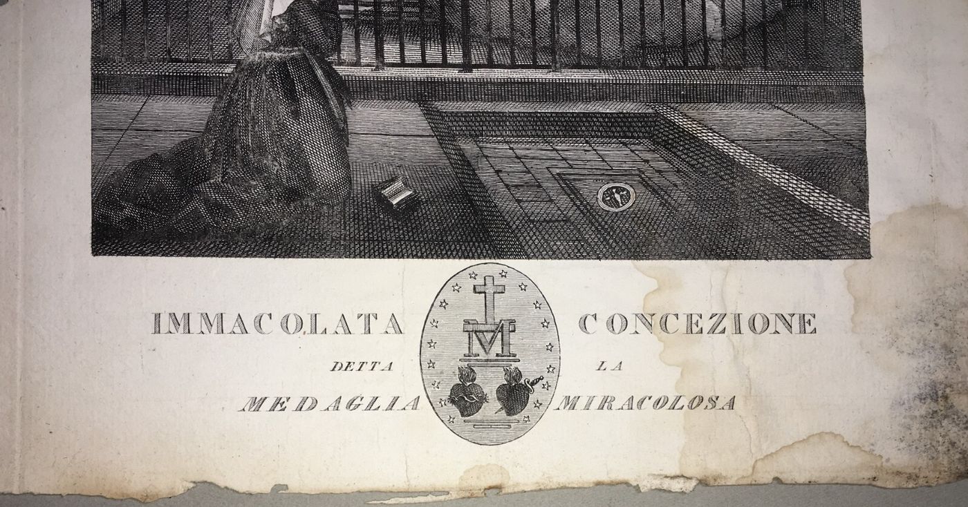 Antica Stampa Popolare Devozionale: Immacolata Concezione